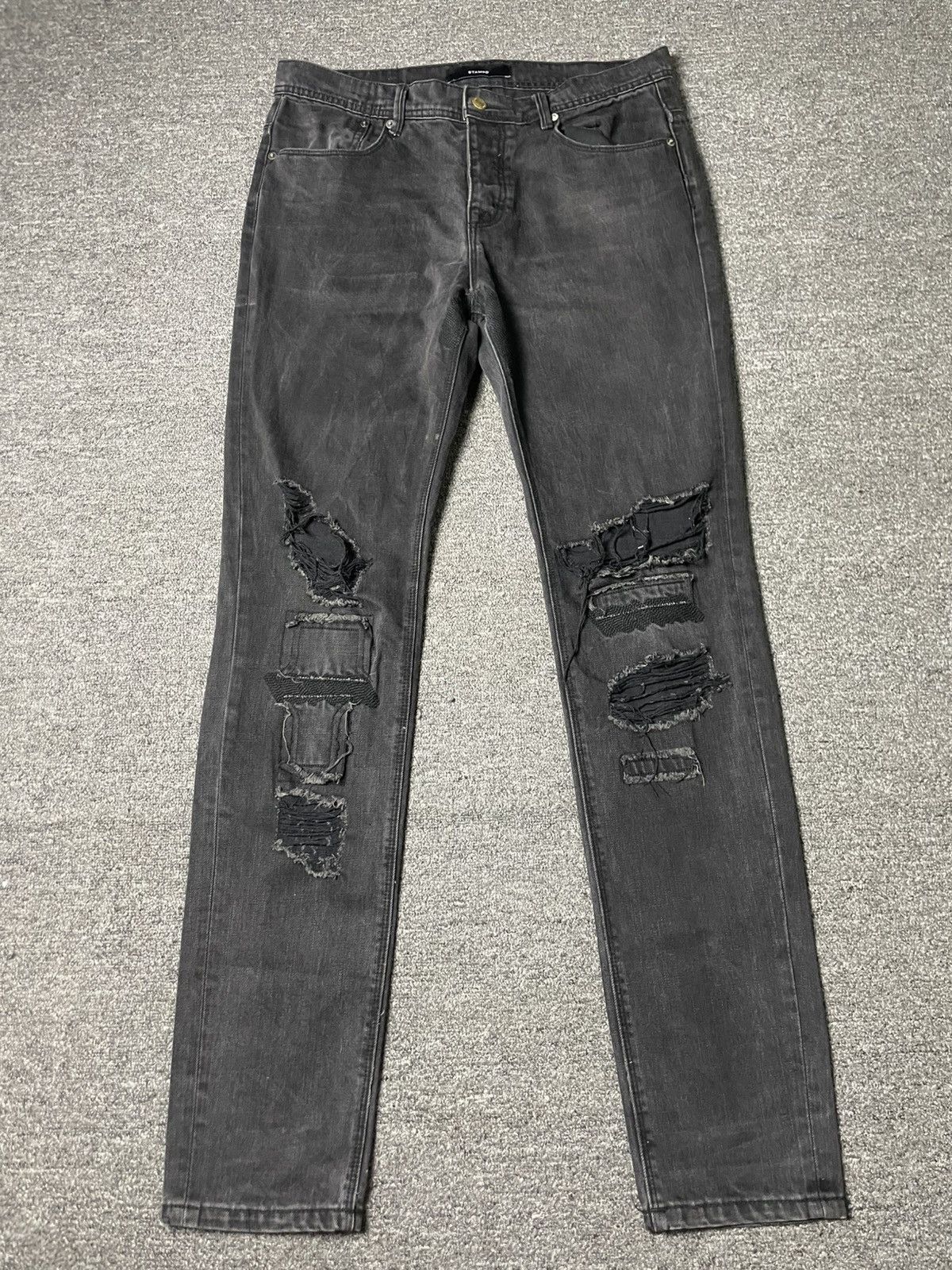 Stampd × Vintage STAMPD Distressed Denim Jeans (91) Size US 34 / EU 50 - 1 Thumbnail