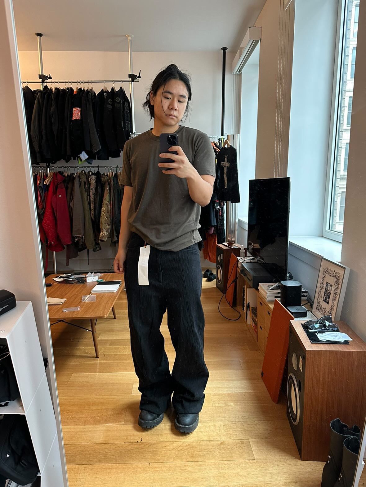 KOZABURO AW22 Overdyed Sashiko 3D Tailored Trousers Size US 32 / EU 48 - 12 Thumbnail