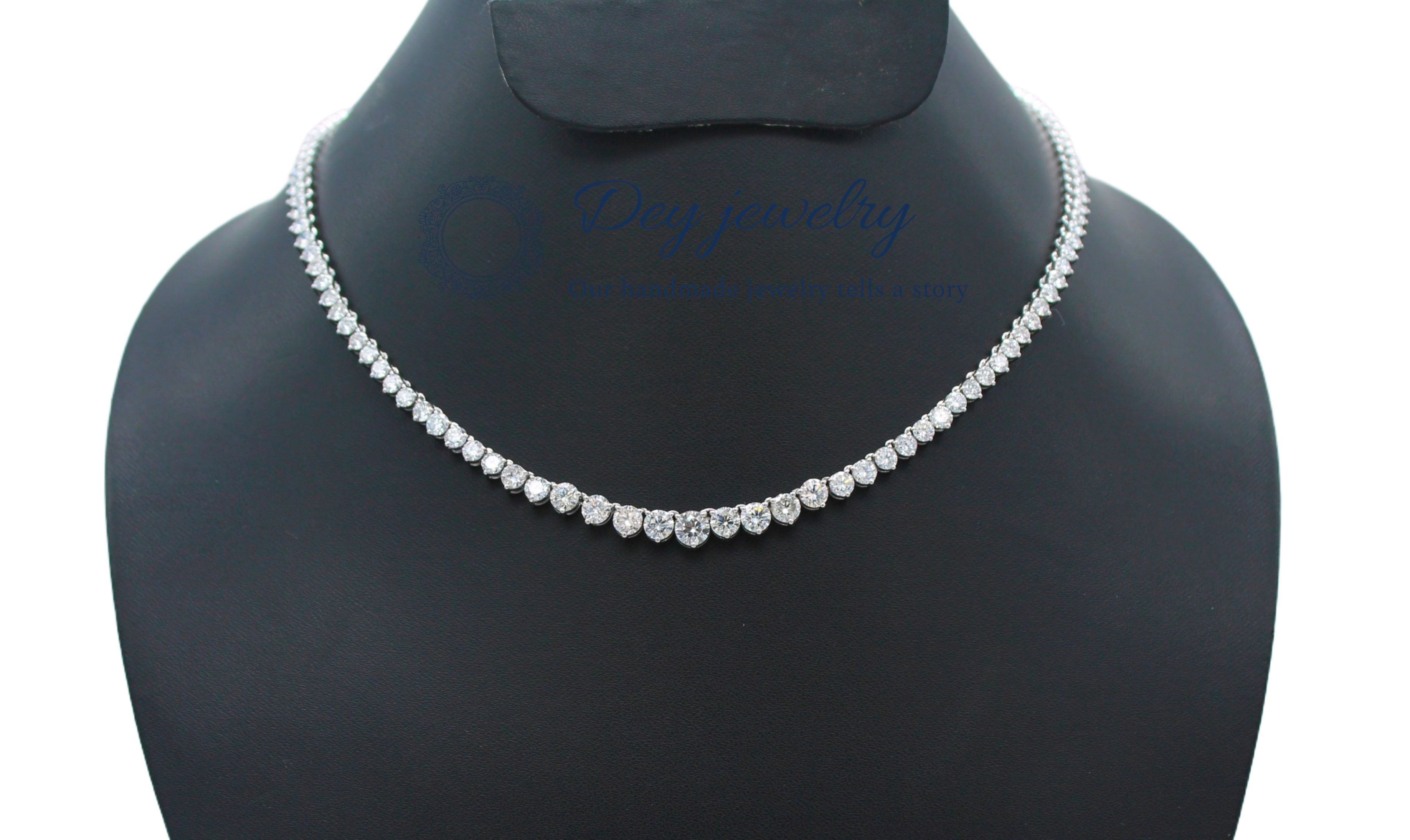 Other Graduate moissanite Diamond Tennis Necklace Size ONE SIZE - 1 Thumbnail