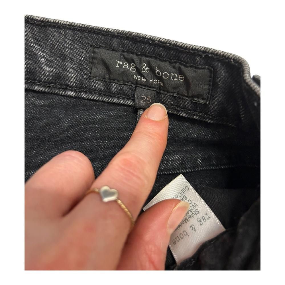 Rag & Bone rag & bone l Ankle Cigarette Jeans In Black Bunnys Size 25 Size 25" / US 0 / IT 36 - 8 Thumbnail