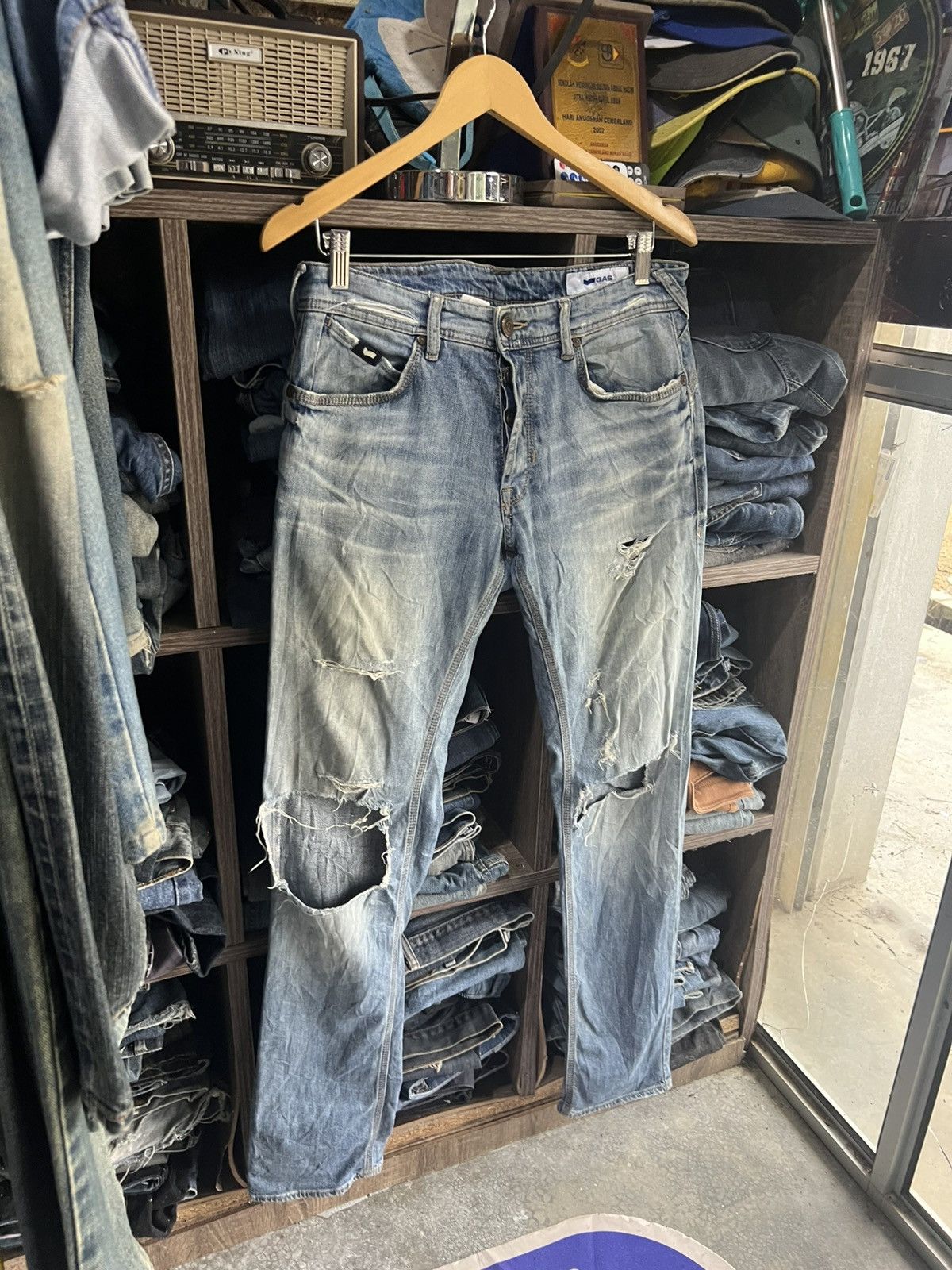GAS 🔥Rare Gas Distressed Denim Size US 32 / EU 48 - 7 Thumbnail