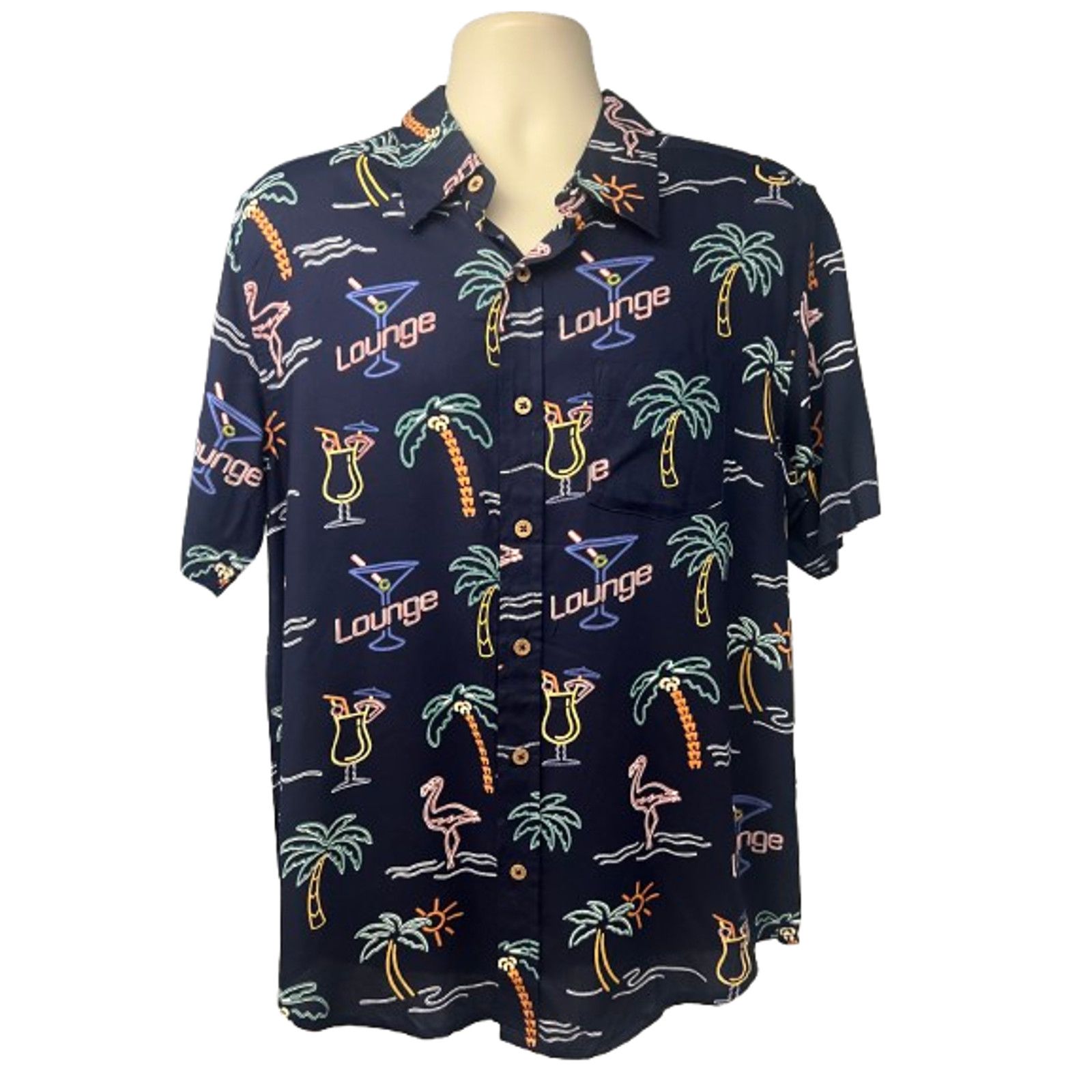 Other Joe Marlin Blue All Over Print Button Shirt Medium Pocket Size US M / EU 48-50 / 2 - 1 Thumbnail