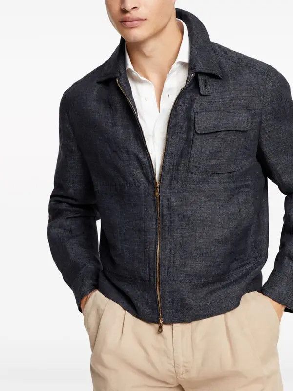 Brunello Cucinelli o1y0526 Casual Jacket in Black Size US M / EU 48-50 / 2 - 3 Thumbnail