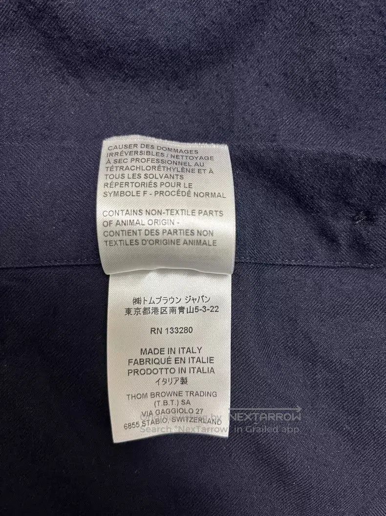 Thom Browne Thom Browne Single-Breasted Long-Sleeve Navy Shirt Size US S / EU 44-46 / 1 - 8 Thumbnail