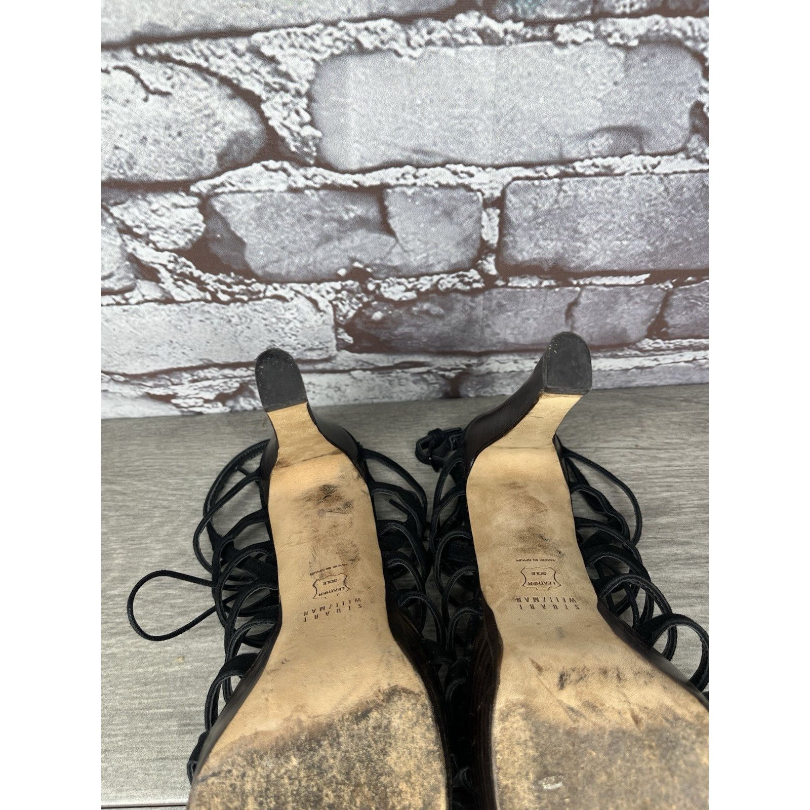Stuart Weitzman Stuart Weitzman Black Suede Leather Caged Stiletto Heels Wom Size US 6 / IT 36 - 24 Thumbnail