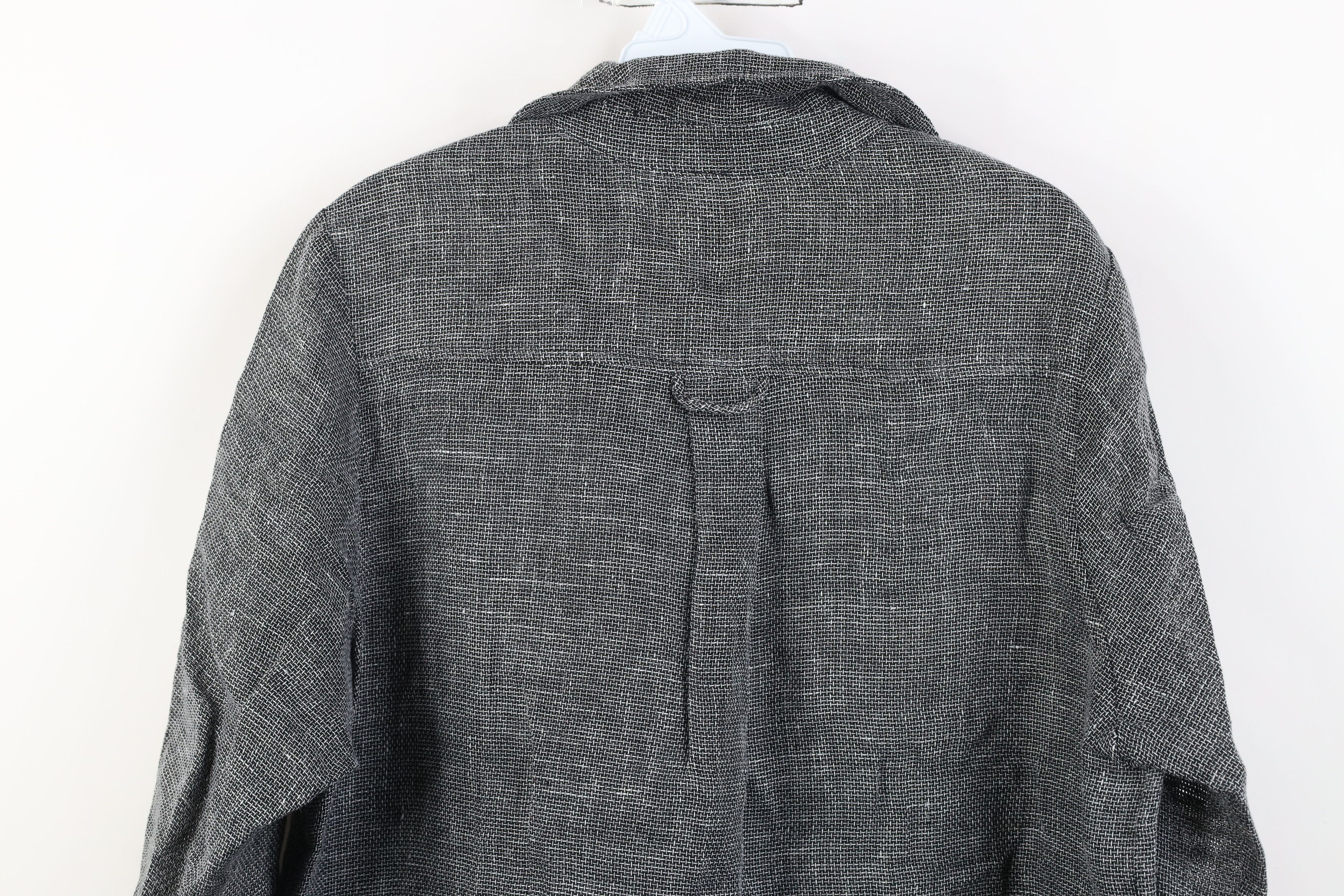 Vintage Vintage 90s Lagenlook Linen Weave Collared Button Shirt USA Size M / US 6-8 / IT 42-44 - 14 Thumbnail