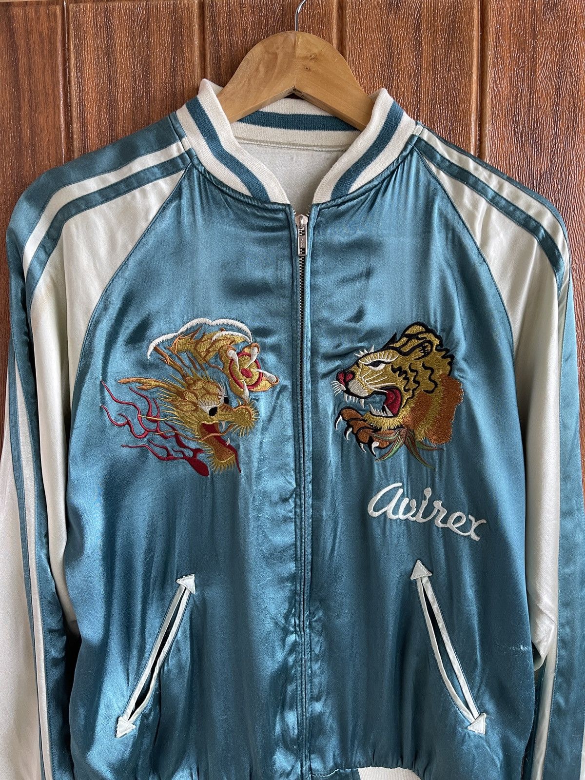 Avirex Rare🔥Vtg AVIREX x SUKAJAN JAPAN Satin Rayon Jacket Size US M / EU 48-50 / 2 - 6 Thumbnail