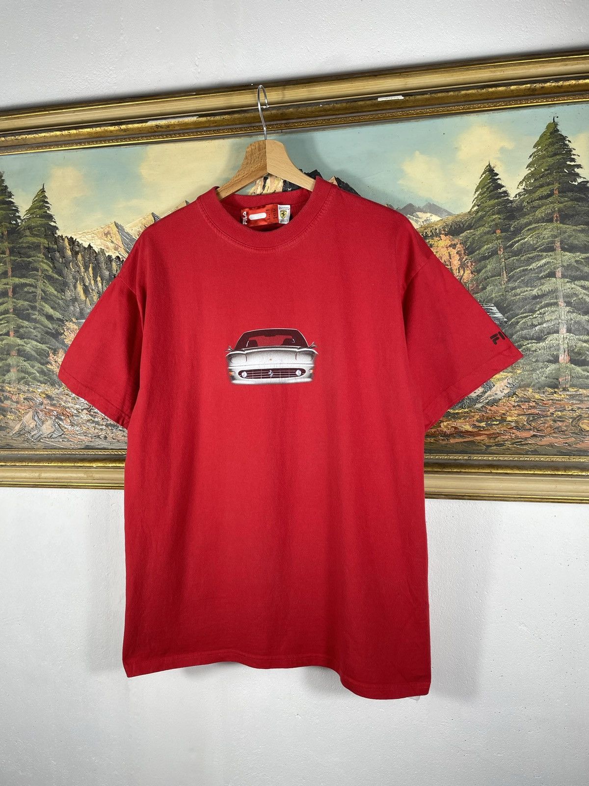 Ferrari × Fila × Vintage Red Vintage Retro Y2k 00s Ferrari T shirt Tee Size US M / EU 48-50 / 2 - 2 Thumbnail