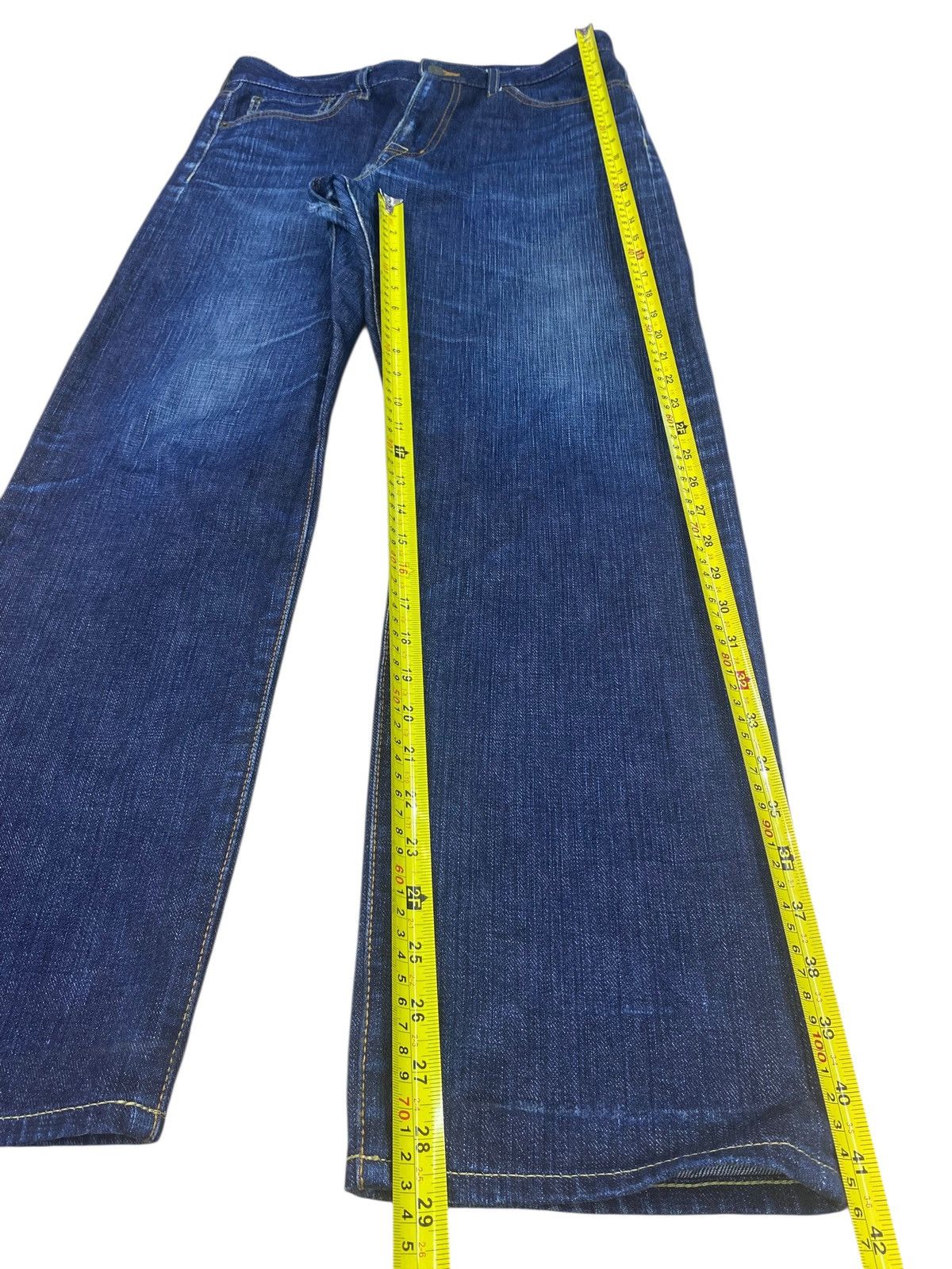 Japanese Brand Japanese Brand Faded Dark Blue Wash Style Loose Jeans Size US 28 / EU 44 - 8 Thumbnail