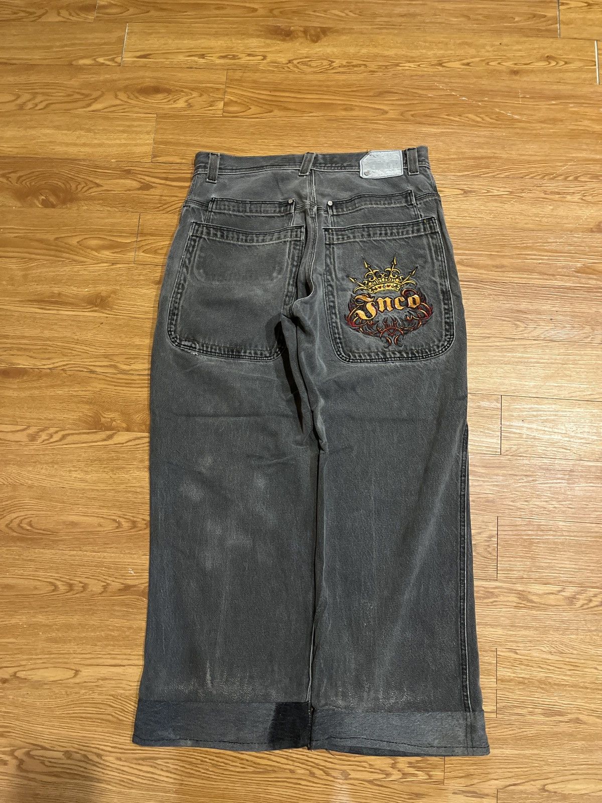 JNCO crazy baggy grey vintage jnco royal jeans EDIT, I FIXED HEMS Size US 34 / EU 50 - 1 Thumbnail