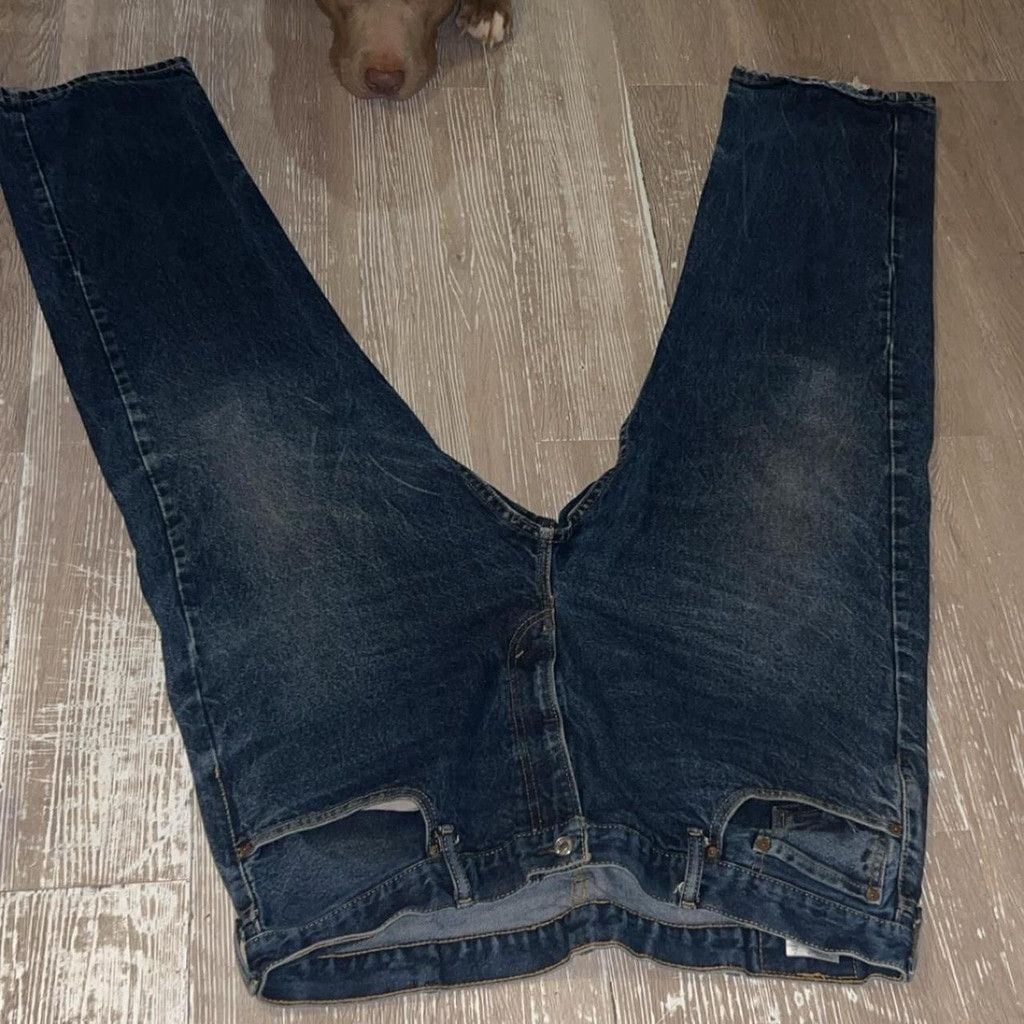 Levi's Levi's 505 blue jeans with a unique cut out design Size US 42 / EU 58 - 7 Thumbnail