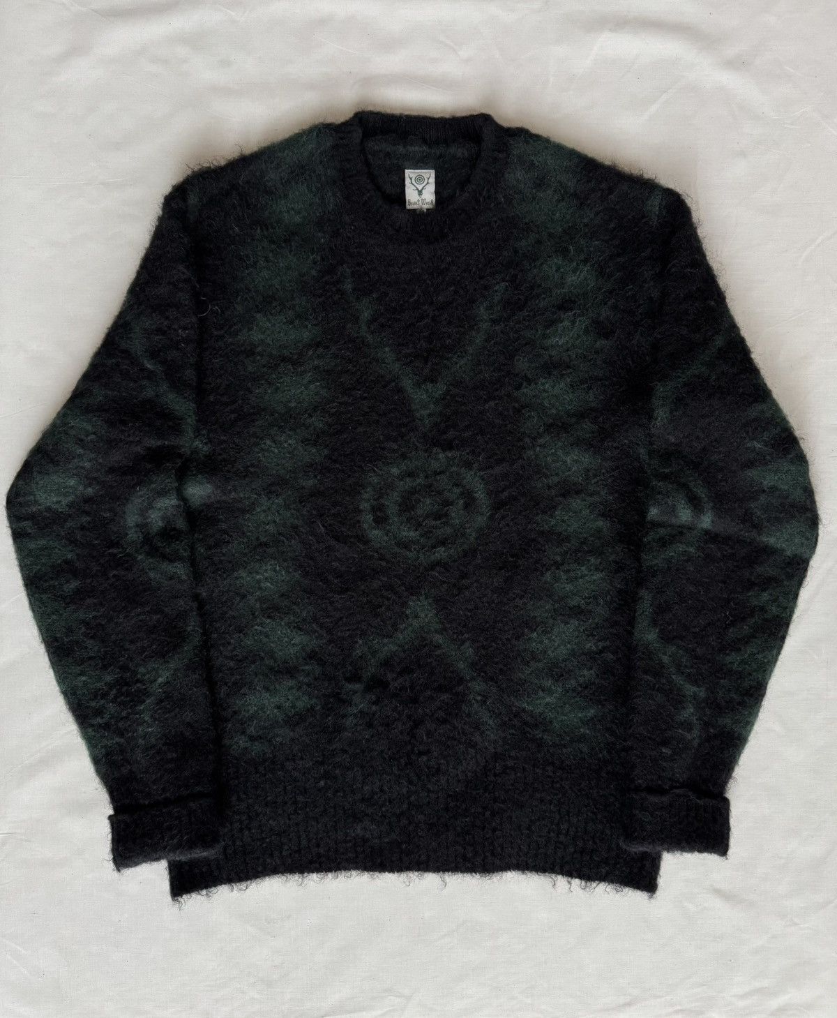 South2 West8 Mohair Jacquard Knit Sweater Size US M / EU 48-50 / 2 - 1 Thumbnail