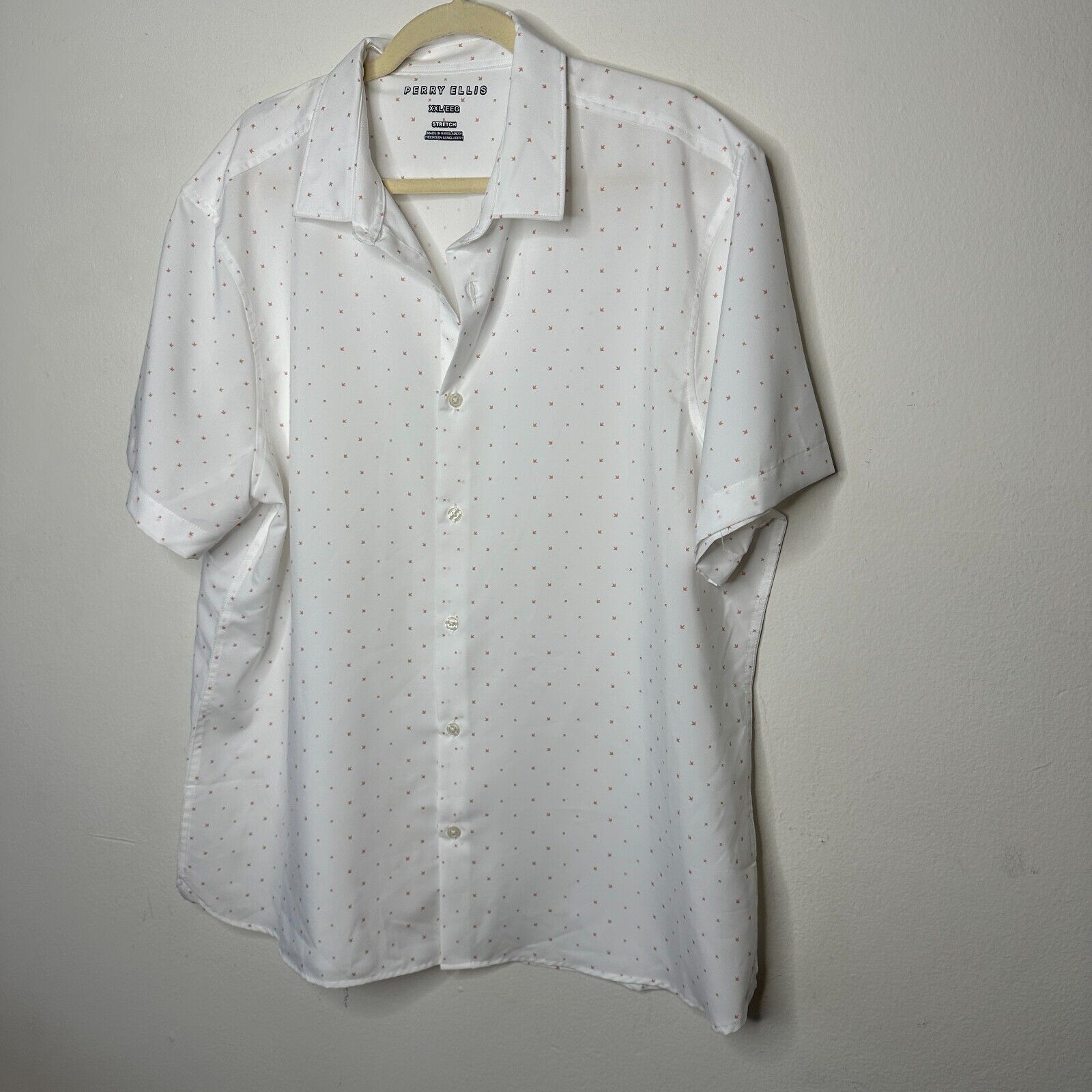 Perry Ellis Perry Ellis Arrow-Dot Print Short Sleeve Button Shirt XXL Size US XXL / EU 58 / 5 - 2 Thumbnail