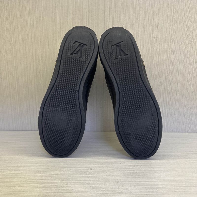 Louis Vuitton Louis Vuitton Black Leather High-Top Sneakers - Size US 5.5 / EU 38 - 4 Thumbnail