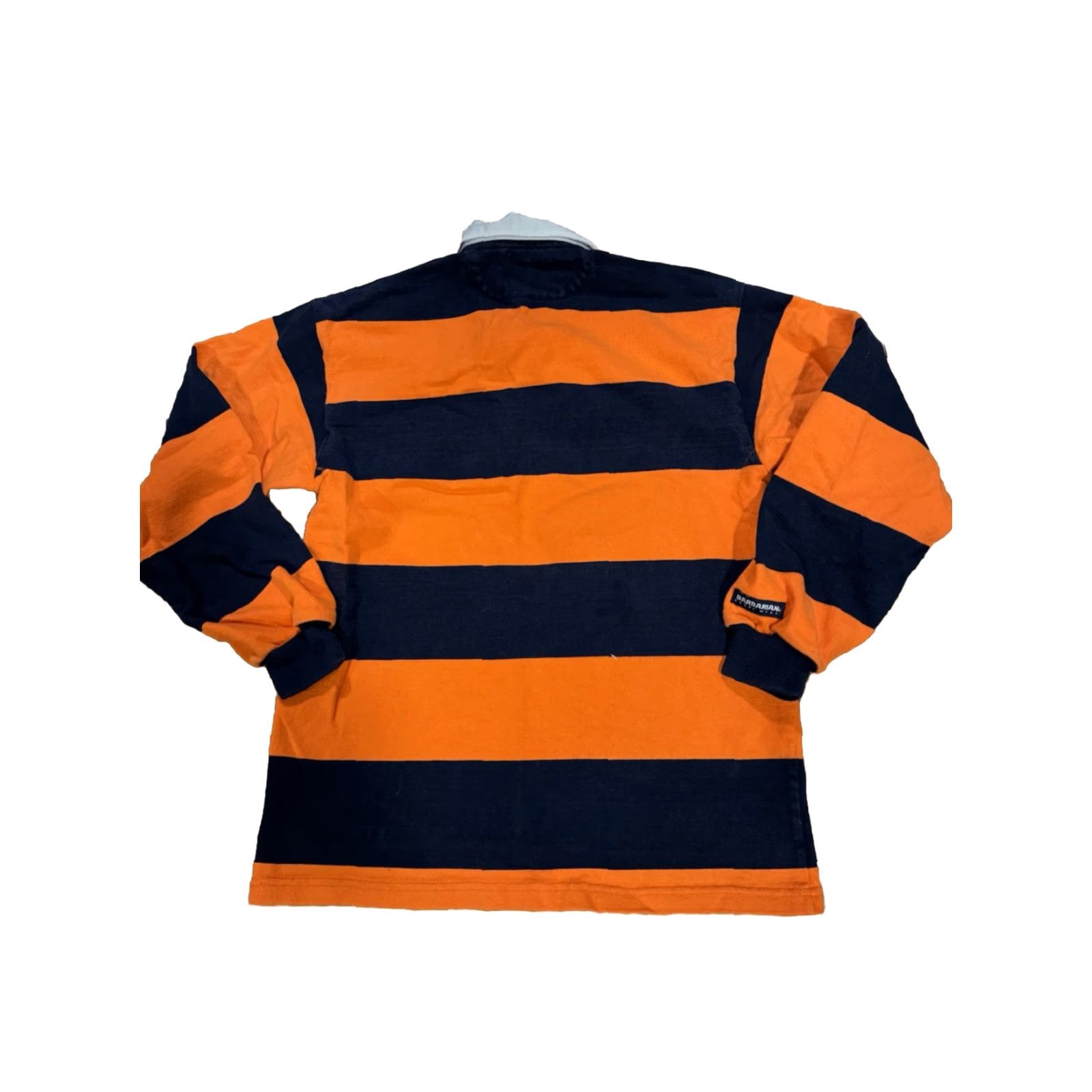 Barbarian VINTAGE Barbarian New York Rugby Club NYRC Polo Long Sleeve Size S Regular Men Orange/Blue Rugby School Canada Made Size US S / EU 44-46 / 1 - 3 Thumbnail