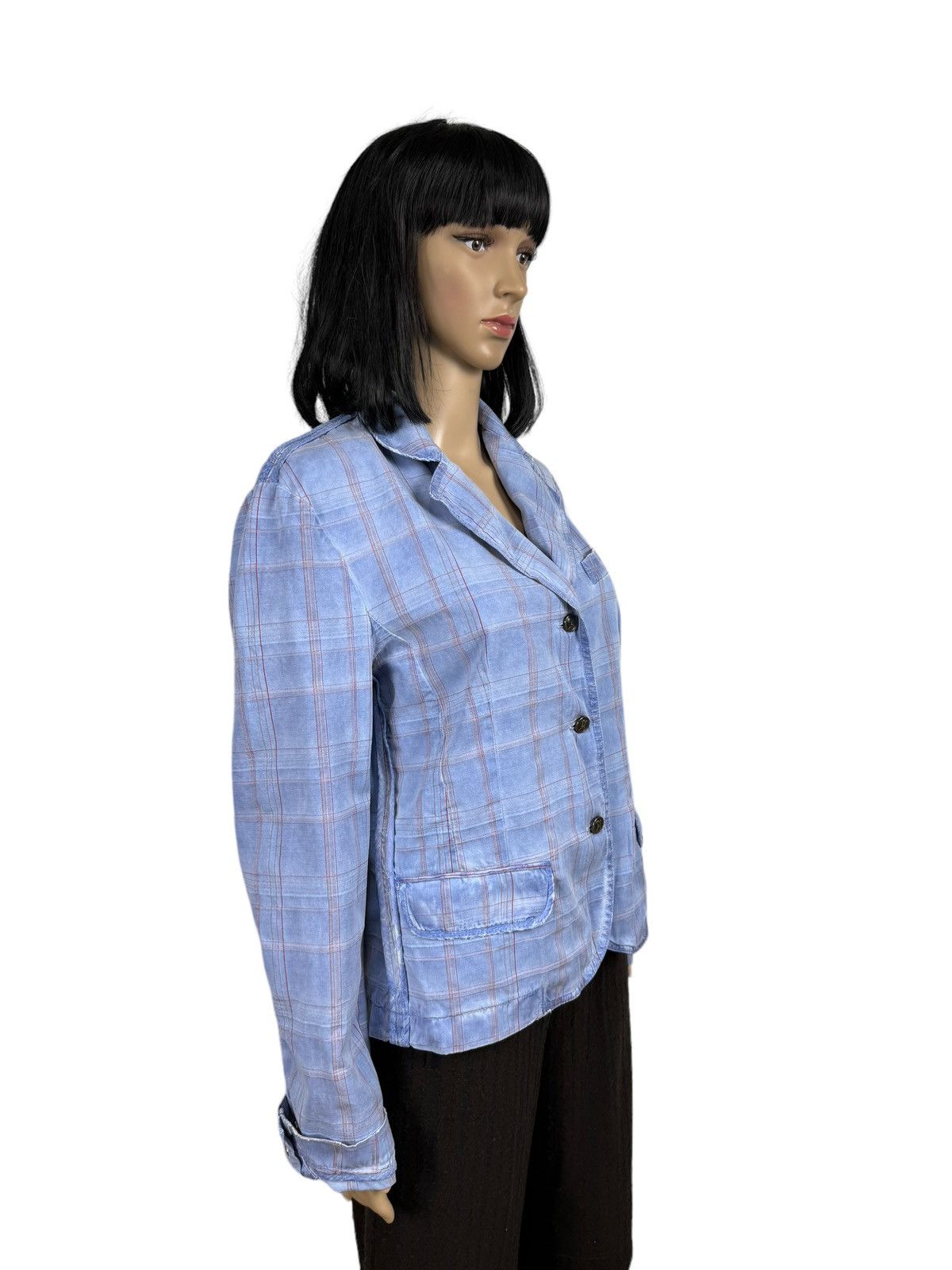 John Galliano Galliano Checkered Garment Dyed Blazer Jacket size IT 46 Size L / US 10 / IT 46 - 4 Thumbnail