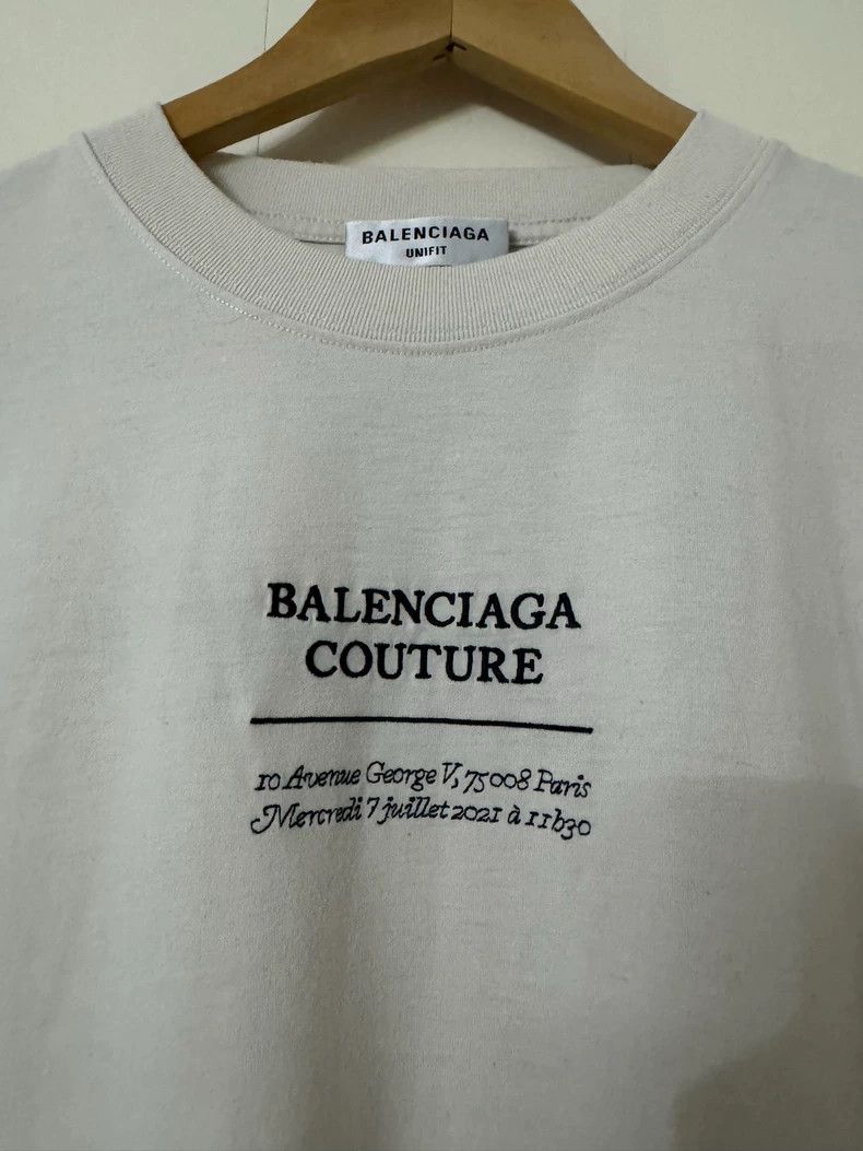 Balenciaga Balenciaga couture boxy Embroidered Letter Short Sleeve Size US M / EU 48-50 / 2 - 3 Thumbnail