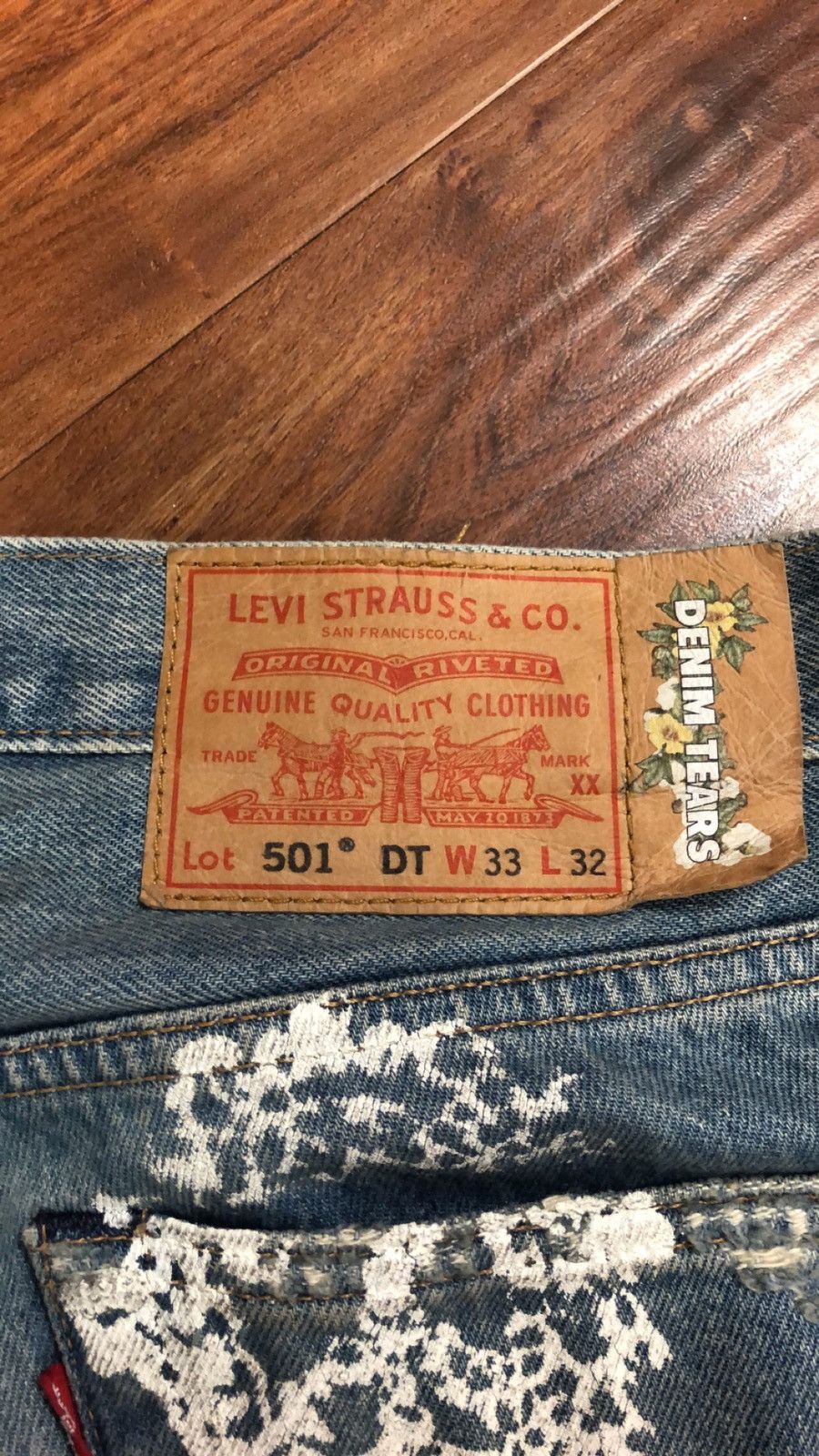 DENIM TEARS Denim Tears x Levis x Virgil Abloh “Message In A Tear” Size US 33 - 4 Thumbnail