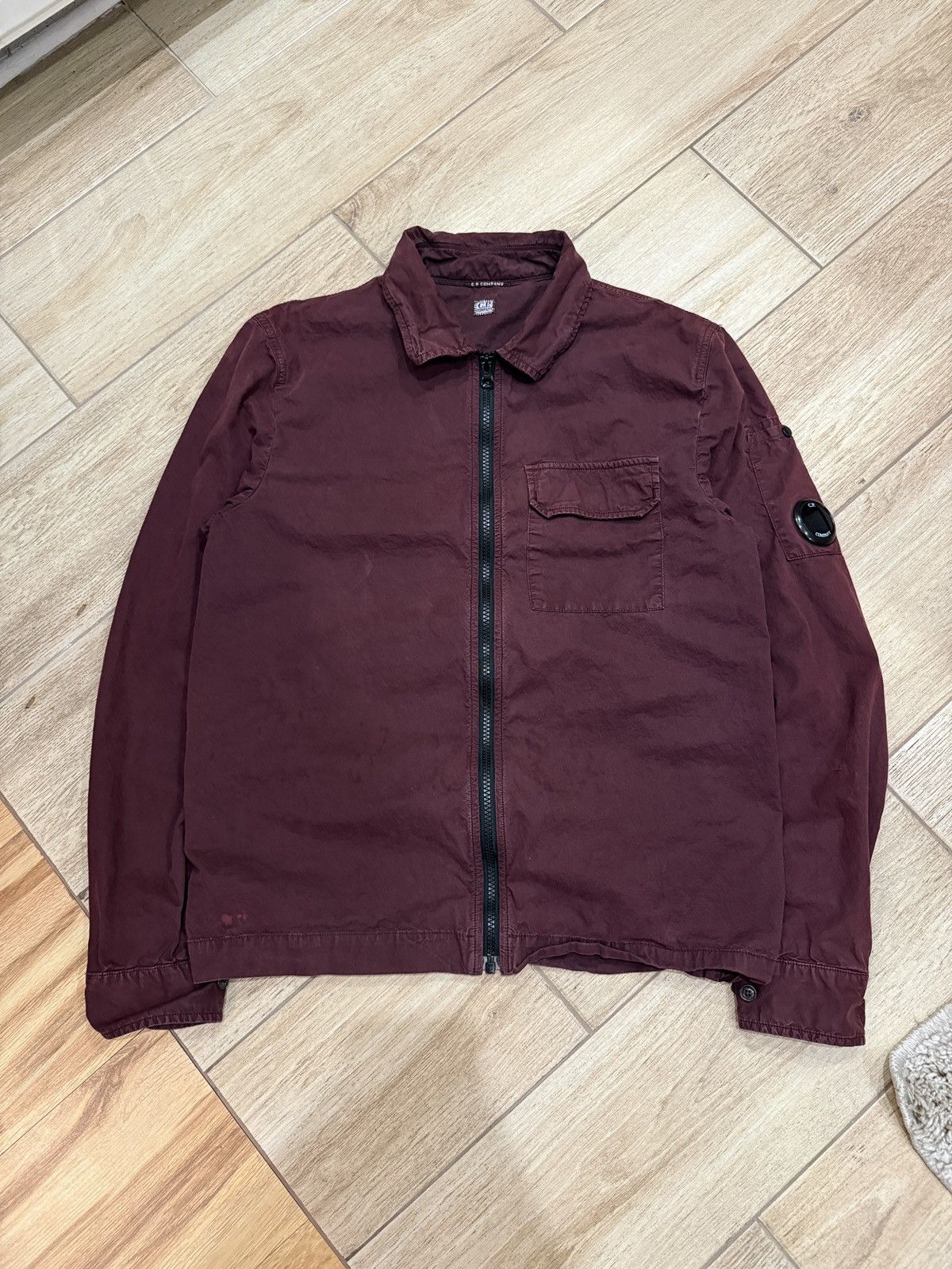 C.P. Company Burgundy vintage Overshirt C.P. COMPANY red wine luxury Size US S / EU 44-46 / 1 - 1 Thumbnail