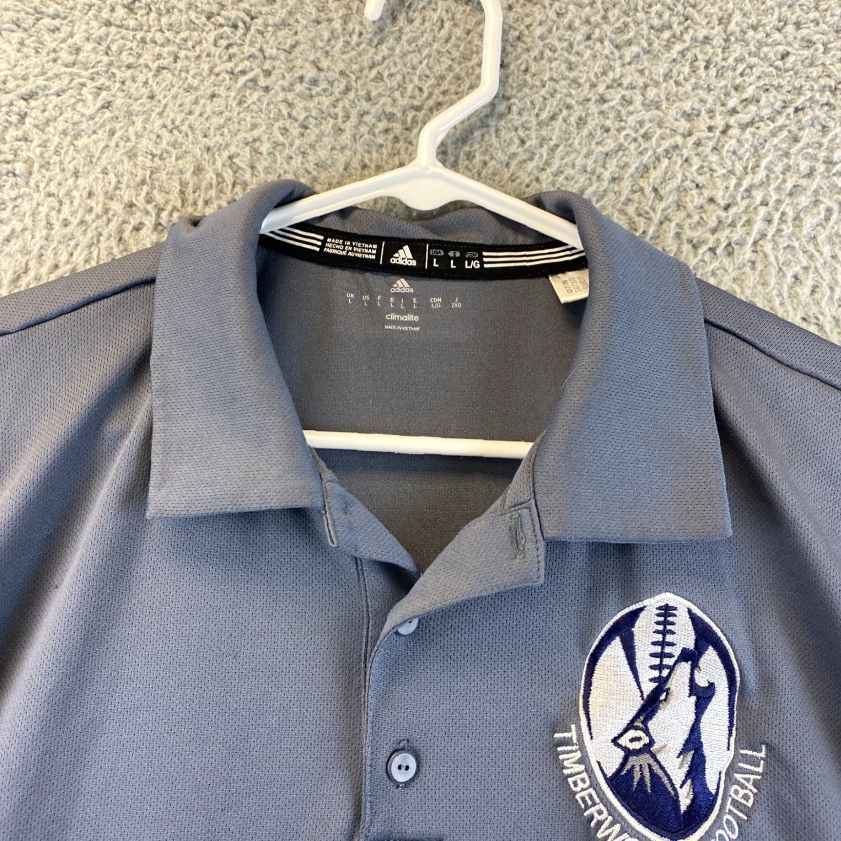 Adidas adidas GOLF Men's Size L Climacool dri fit Polo Sport Shirts Gray 81-70 Size US L / EU 52-54 / 3 - 4 Thumbnail