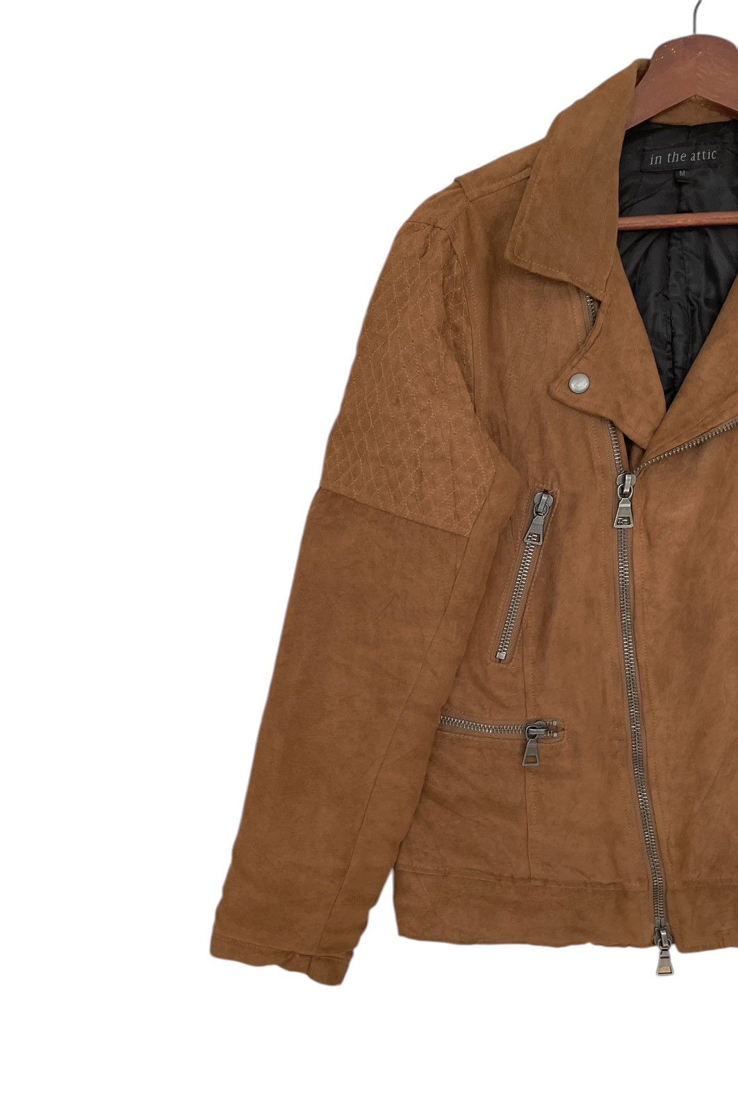 In The Attic Vintage Brand In The Attic Sweat Leather Zipper Jacket 2000s Size US M / EU 48-50 / 2 - 3 Thumbnail