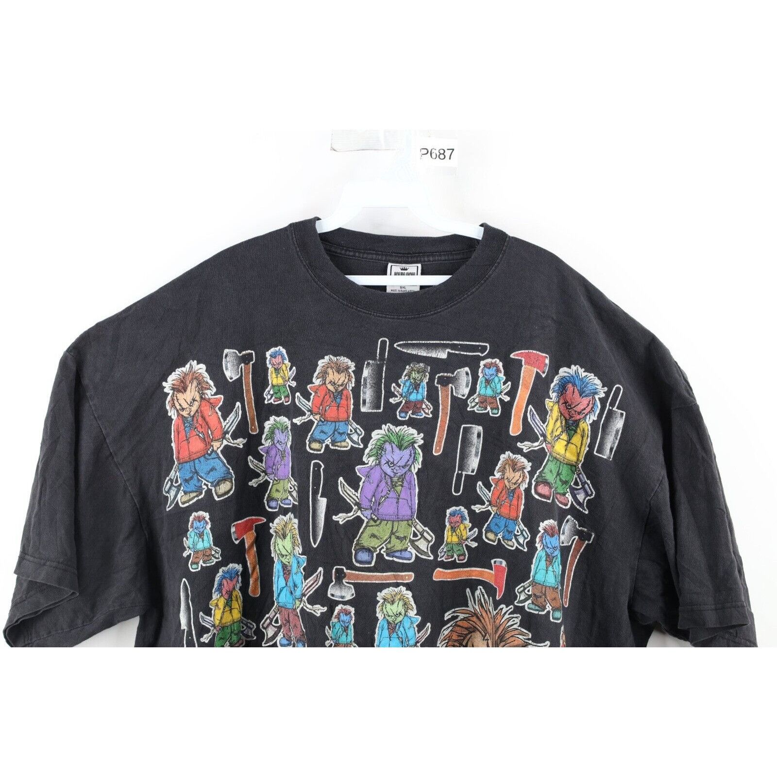 Vintage Vintage Streetwear Halloween Chucky Doll T-Shirt 5XL Size US XXL / EU 58 / 5 - 2 Thumbnail