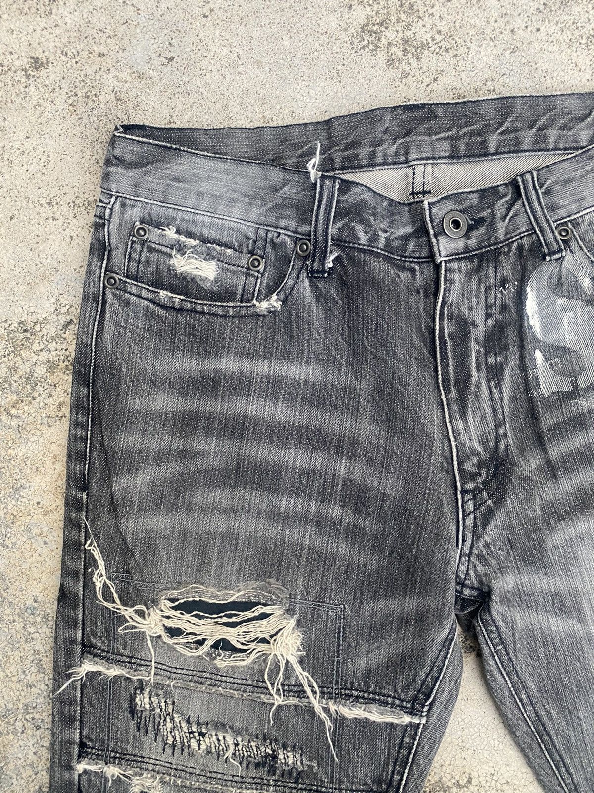 If Six Was Nine × Japanese Brand × Le Grande Bleu (L.G.B.) Flare Jeans Rupert Edge Distressed Hagi Painted Bootcut Size US 30 / EU 46 - 8 Thumbnail