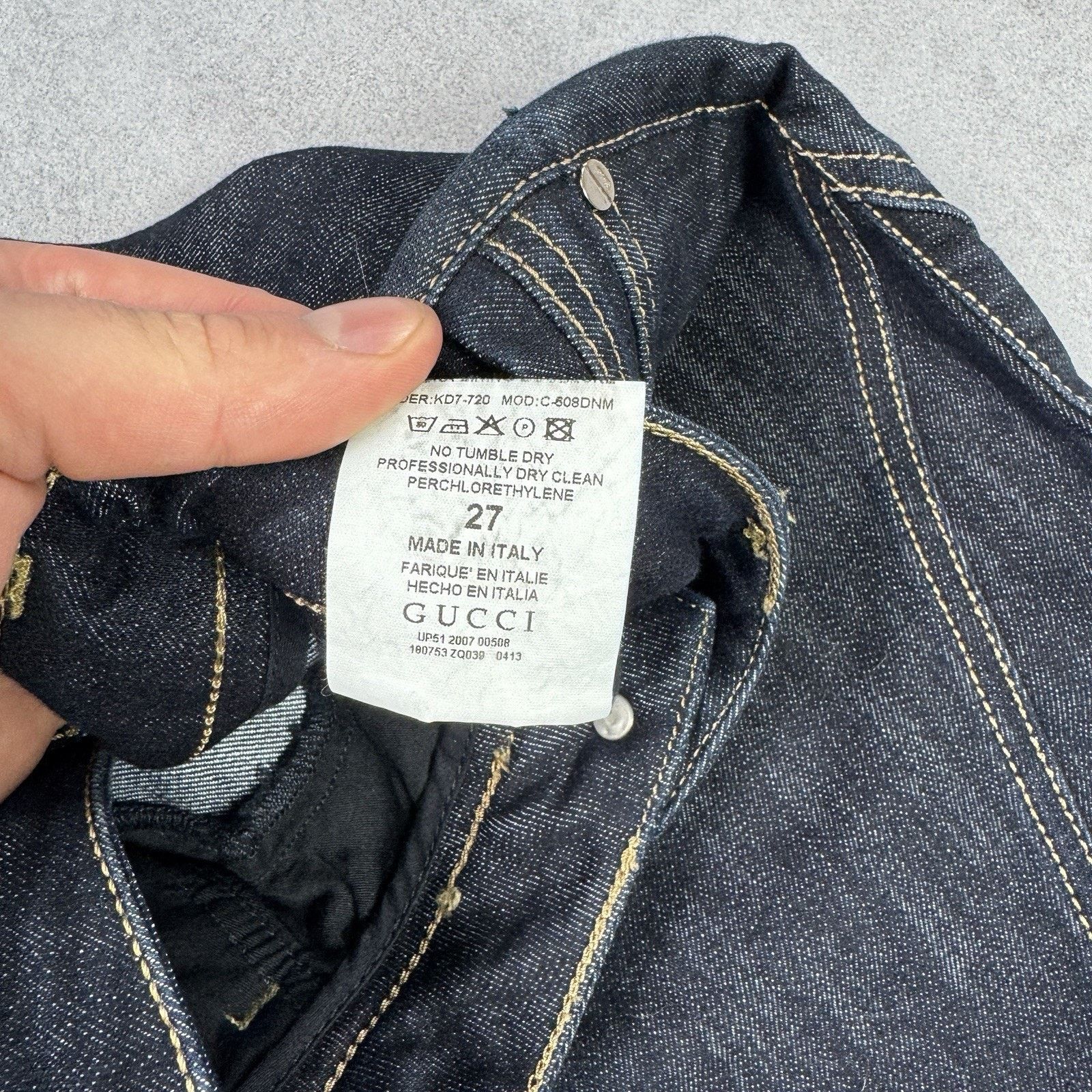 Gucci Vintage Gucci Breeches Denim Pants Blue Avant Garde Cropped Size 27" / US 4 / IT 40 - 17 Thumbnail