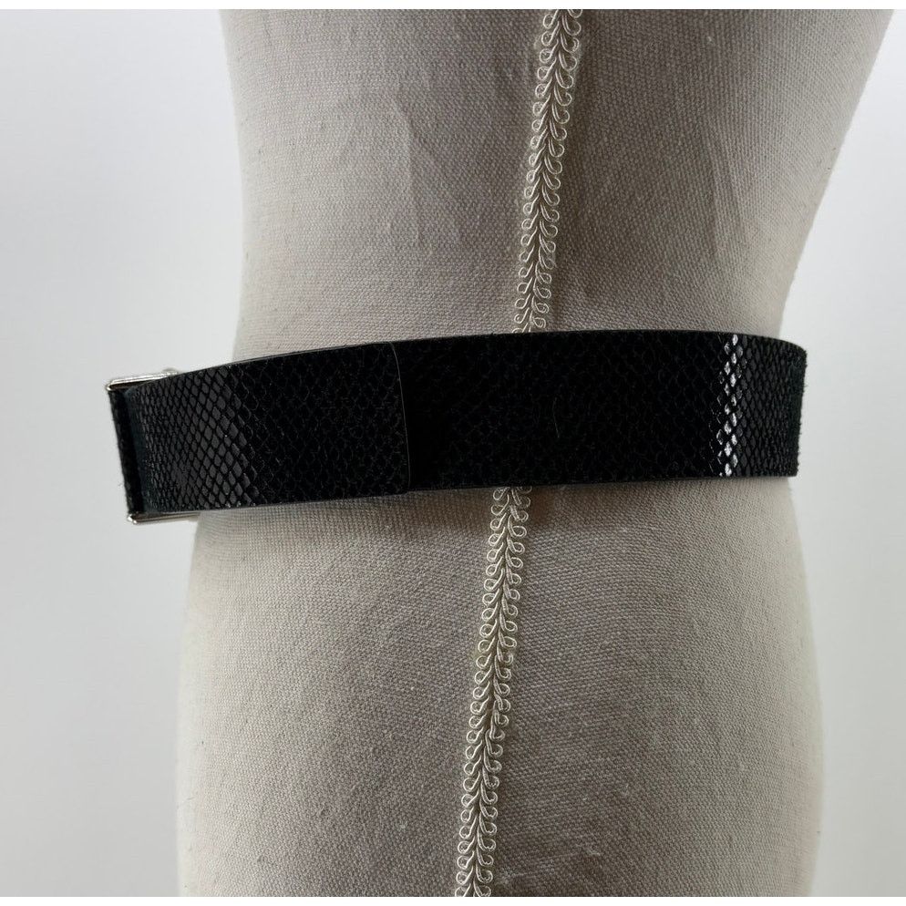 Michael Kors Michael Kors Women's Belt Small Black Python Embossed Size ONE SIZE - 2 Thumbnail