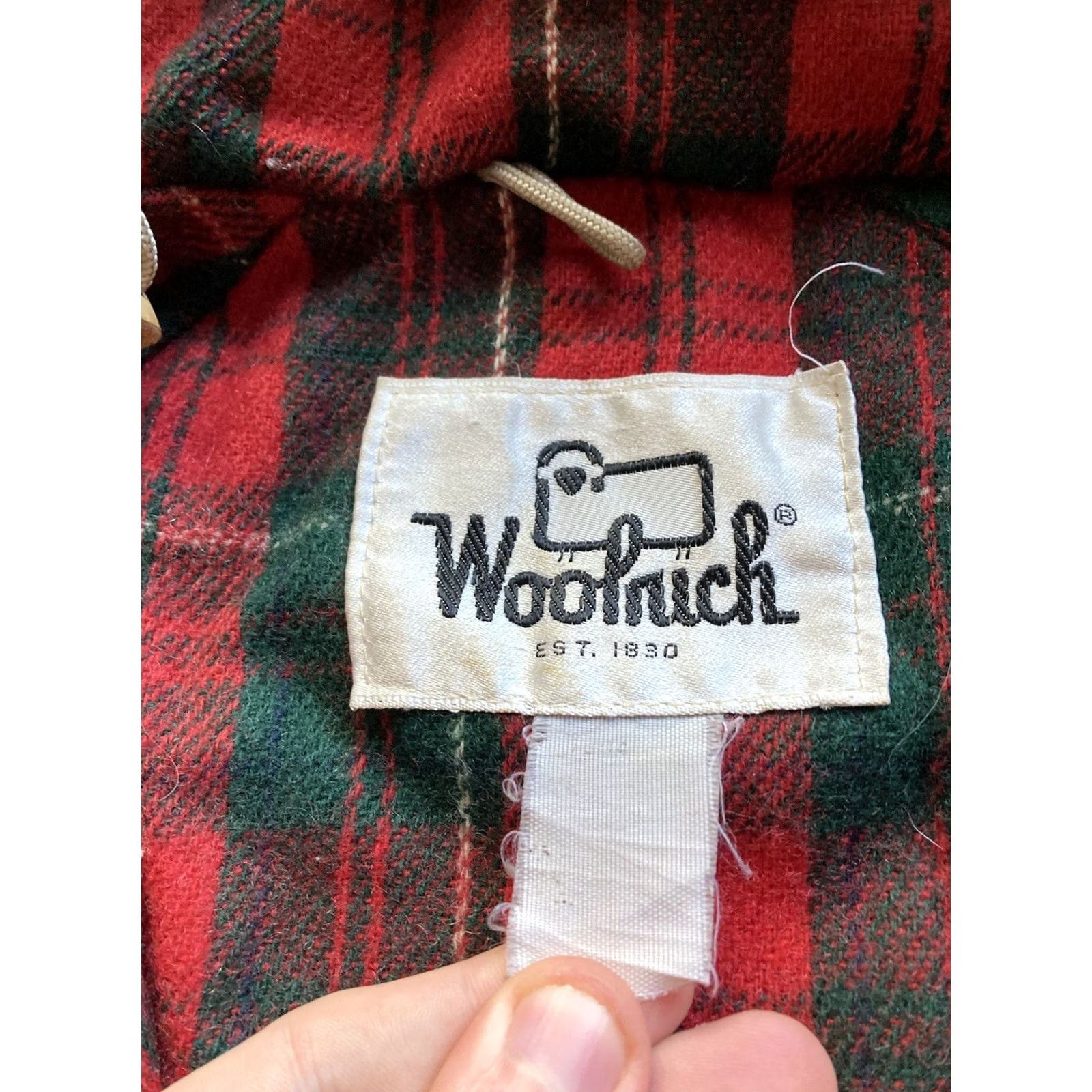 Vintage VINTAGE Woolrich Rain Parka Hooded Plaid Wool Blanket Lined Beige Mens Large Size US L / EU 52-54 / 3 - 5 Thumbnail