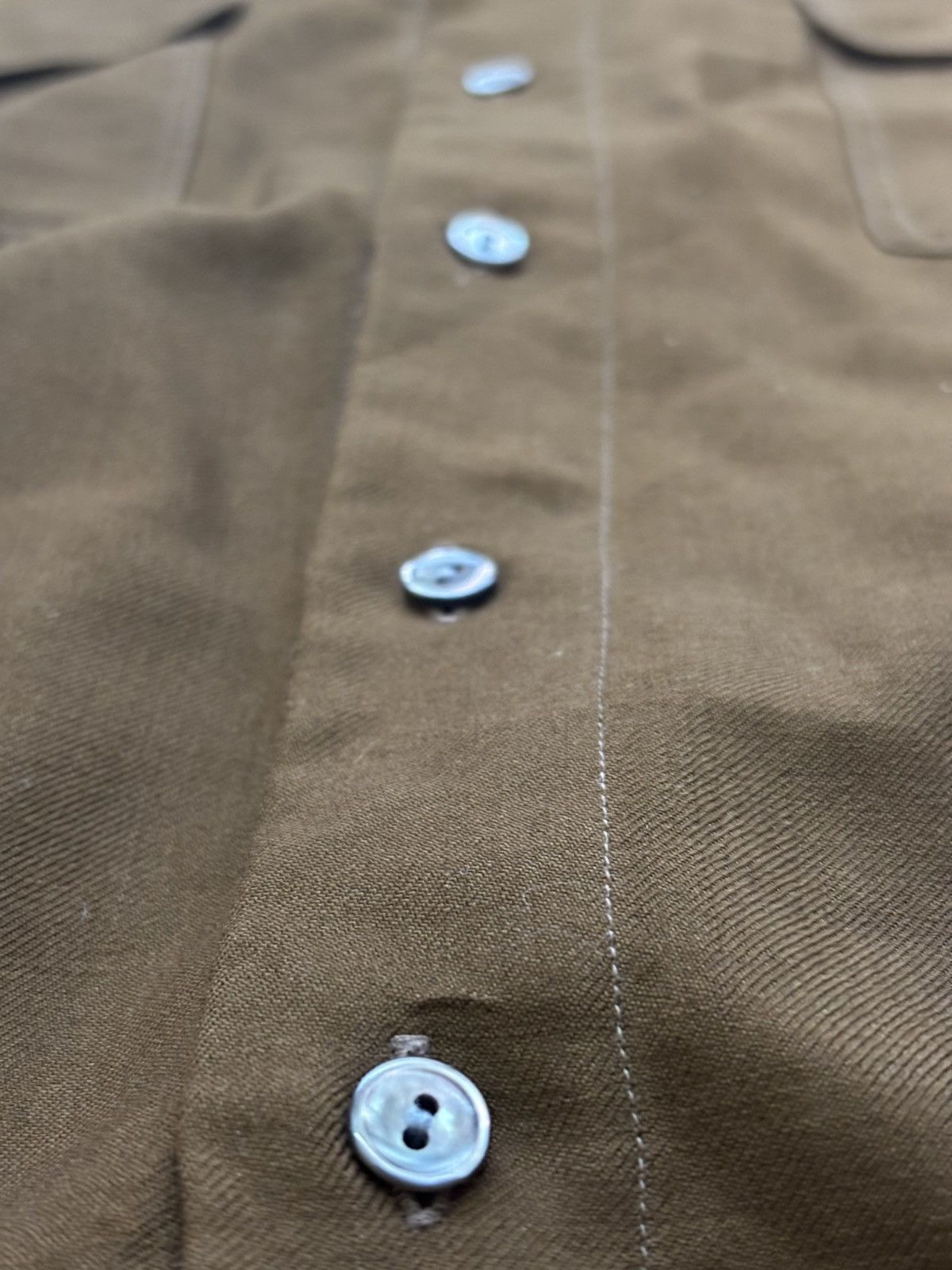 Tokio Kumagai Tokio Kumagai Brown Button Down Wool Shirt Size US M / EU 48-50 / 2 - 6 Thumbnail