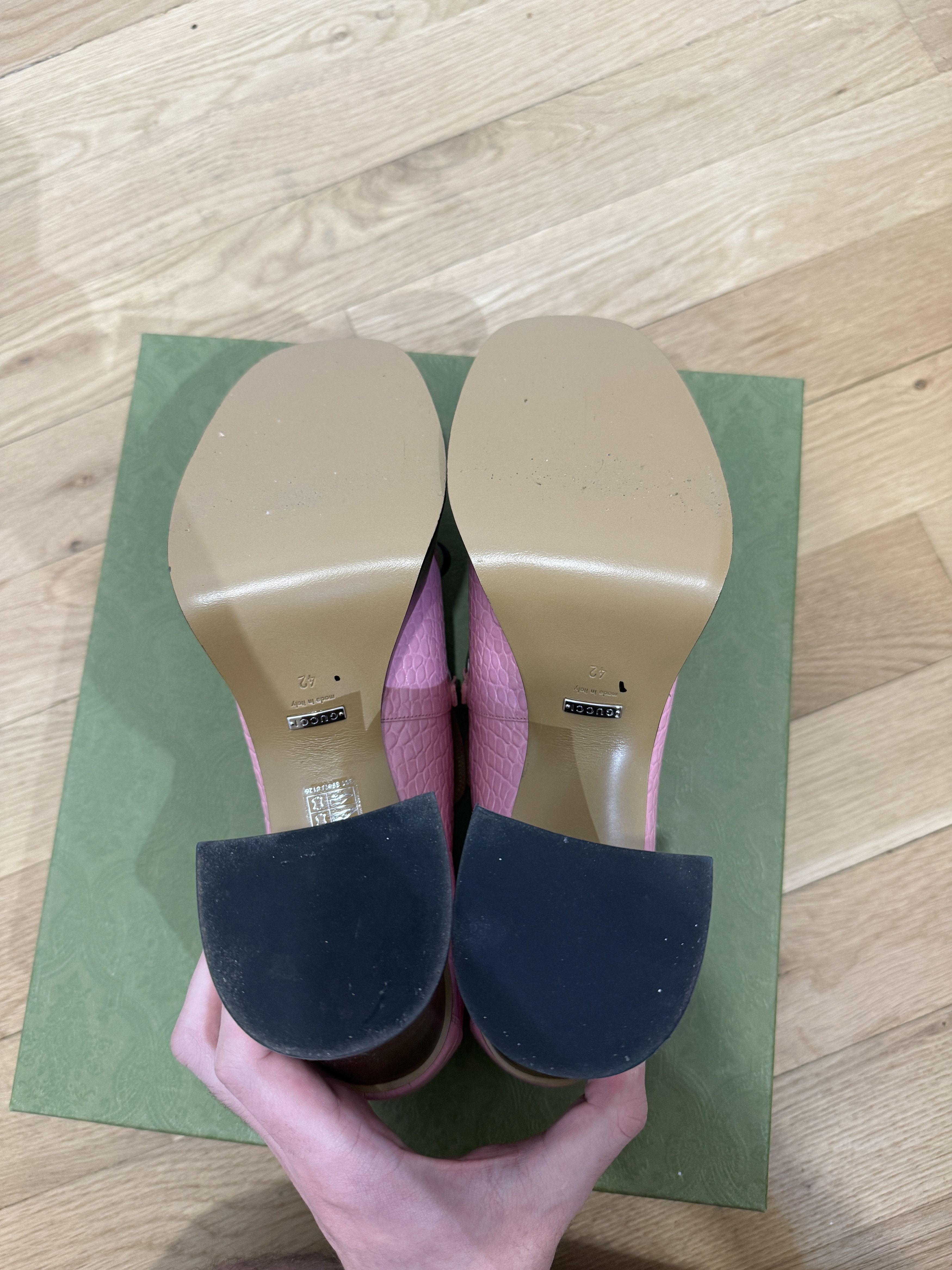 Gucci Alligator Embossed Platform Loafers Size US 9 / EU 42 - 2 Thumbnail