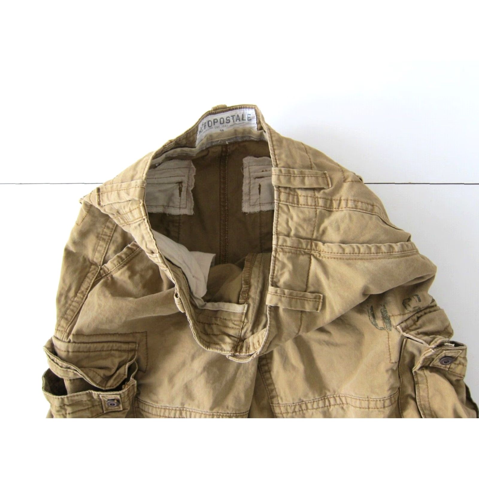 Aeropostale Aeropostale 100% Cotton Brown US-NY Pocket Cargo Shorts Men Size 28 Size US 28 / EU 44 - 8 Thumbnail