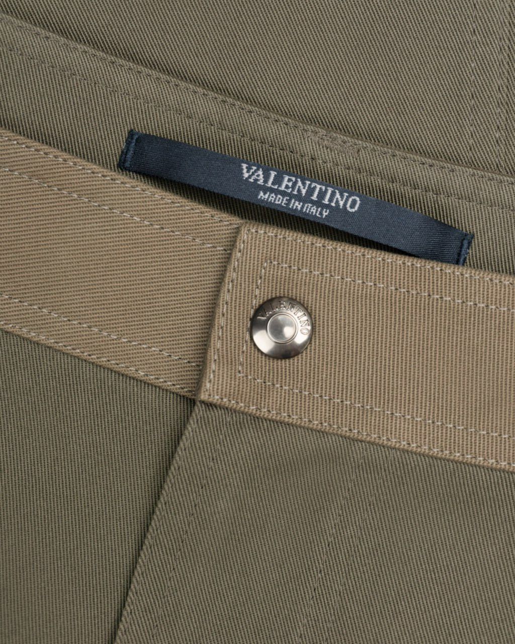 Valentino VALENTINO / Contrast-Panel Patchwork Cotton Trousers Size US 38 / EU 54 - 4 Thumbnail