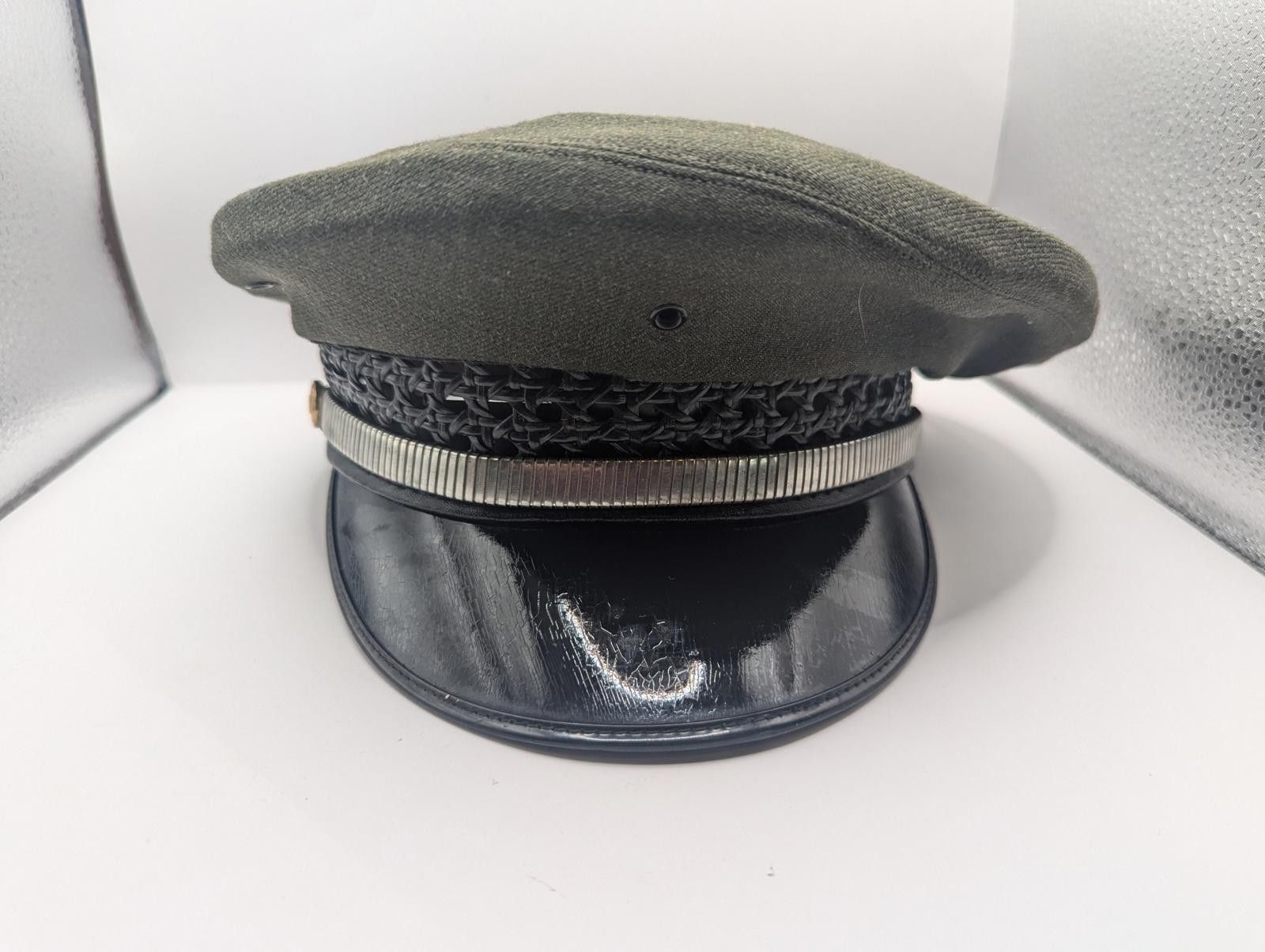 Designer Vintage Military Officer's Cap Glossy Visor Size 7 Heck Ross Size ONE SIZE - 1 Thumbnail
