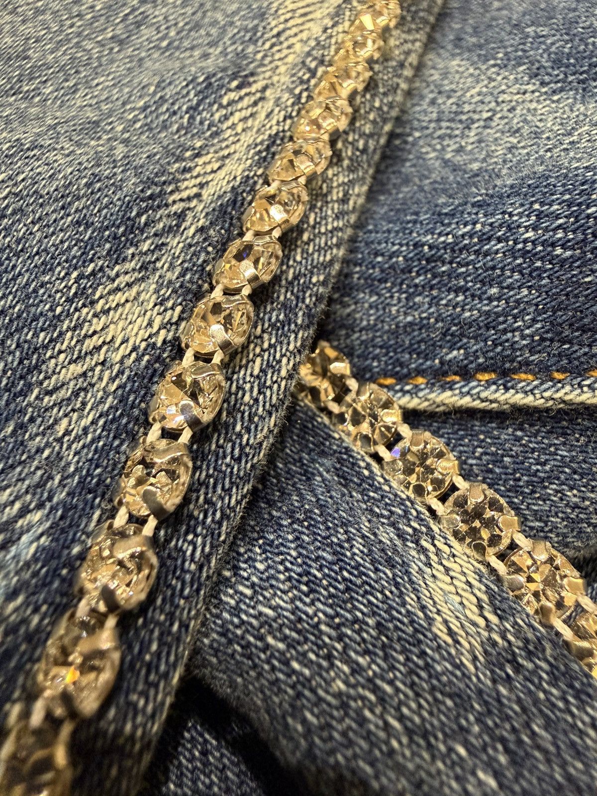 Amiri Amiri Crystal Track Denim Jeans Size US 34 / EU 50 - 4 Thumbnail