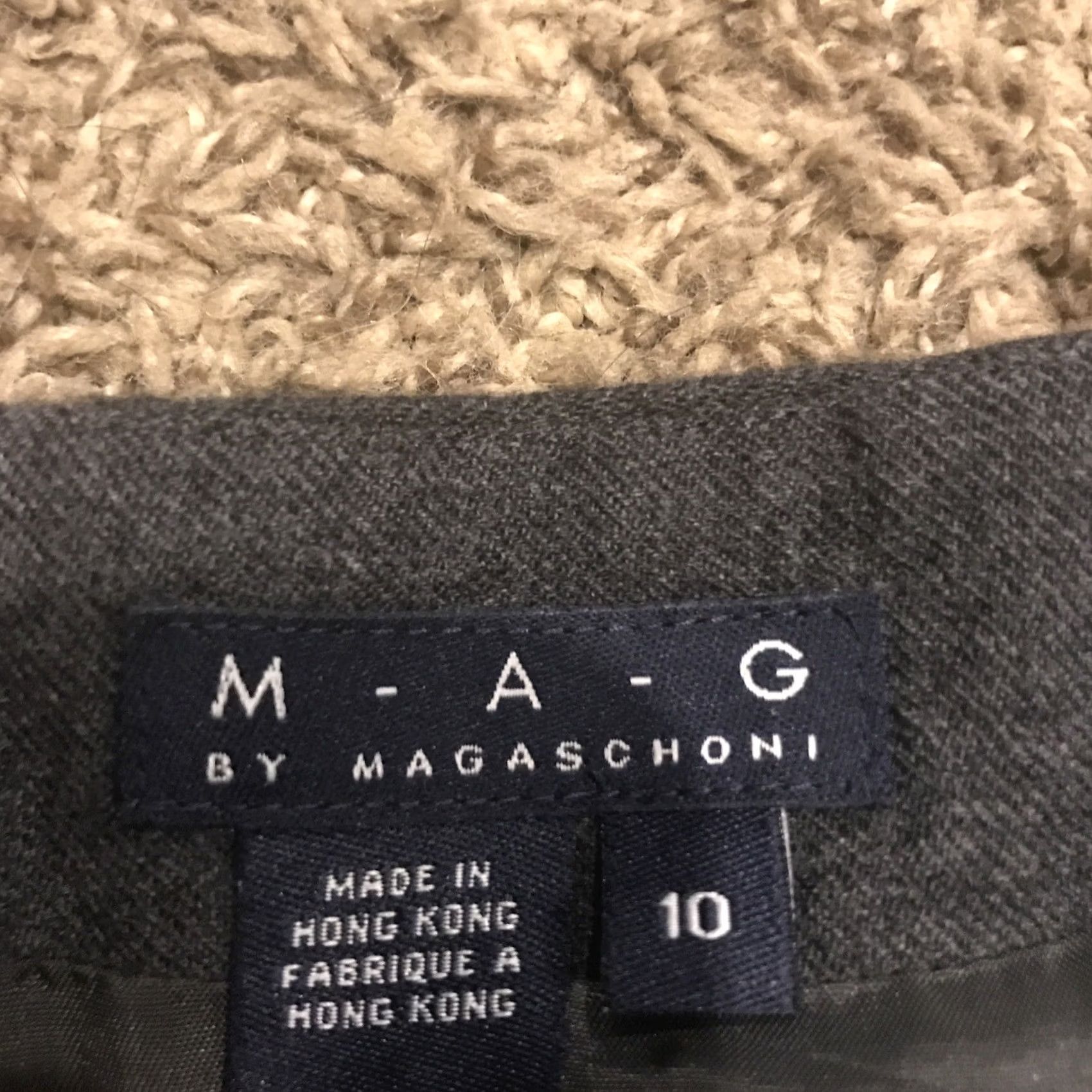 Vintage VINTAGE M.A.G. by Magashoni Skirt Women Midi Straight Pencil Gray Size 10 Wool Blend Zip Rise Mid 31" Length Size 32" / US 10 / IT 46 - 2 Thumbnail