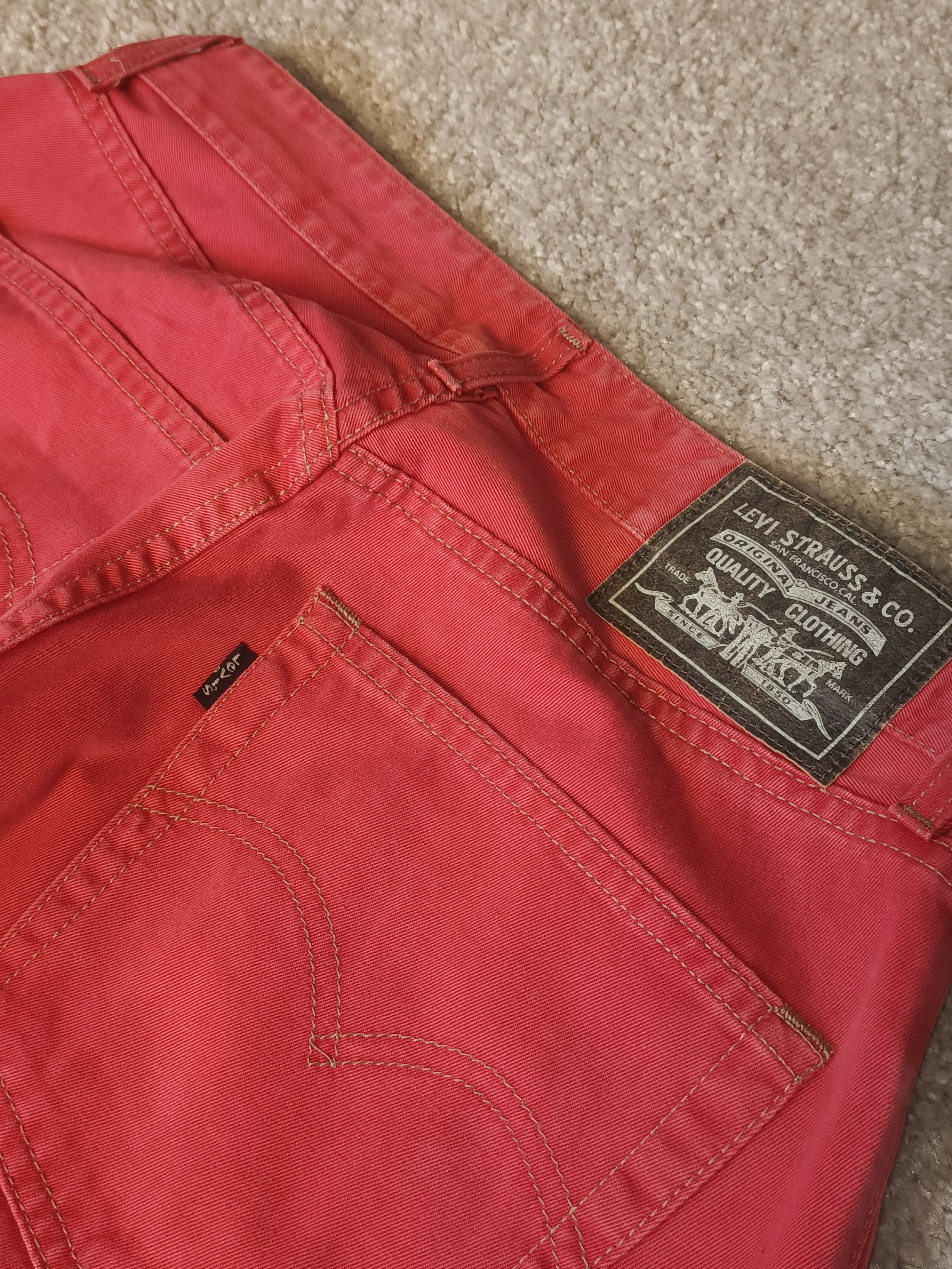 Levi's Vintage Clothing Levi's 501 Red/Coral Early 90s Vintage Black Tab Jeans Size 30" / US 8 / IT 44 - 4 Thumbnail