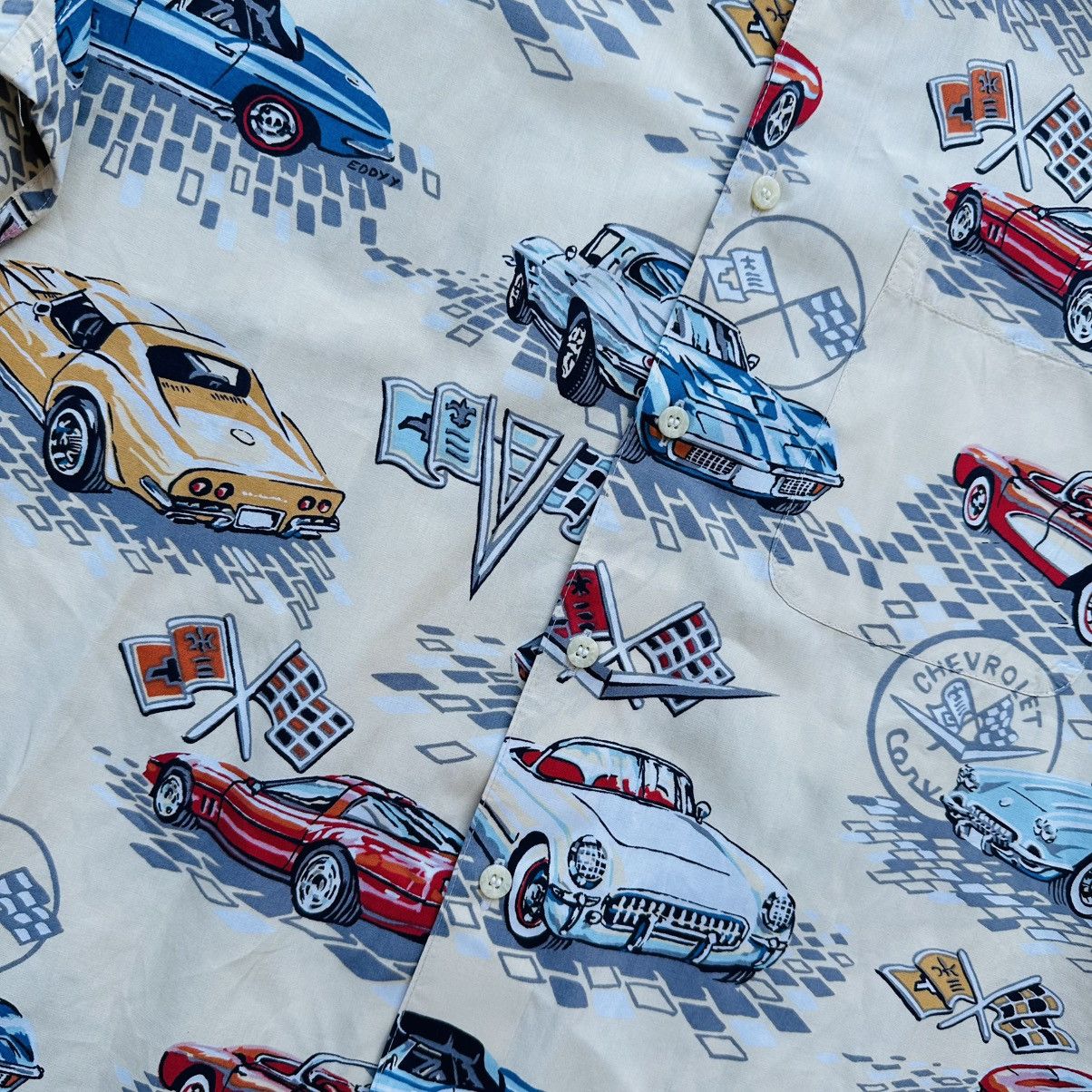 Reyn Spooner Vintage Reyn Spooner Hawaiian Shirt Classic Cars Corvette Size US M / EU 48-50 / 2 - 3 Thumbnail