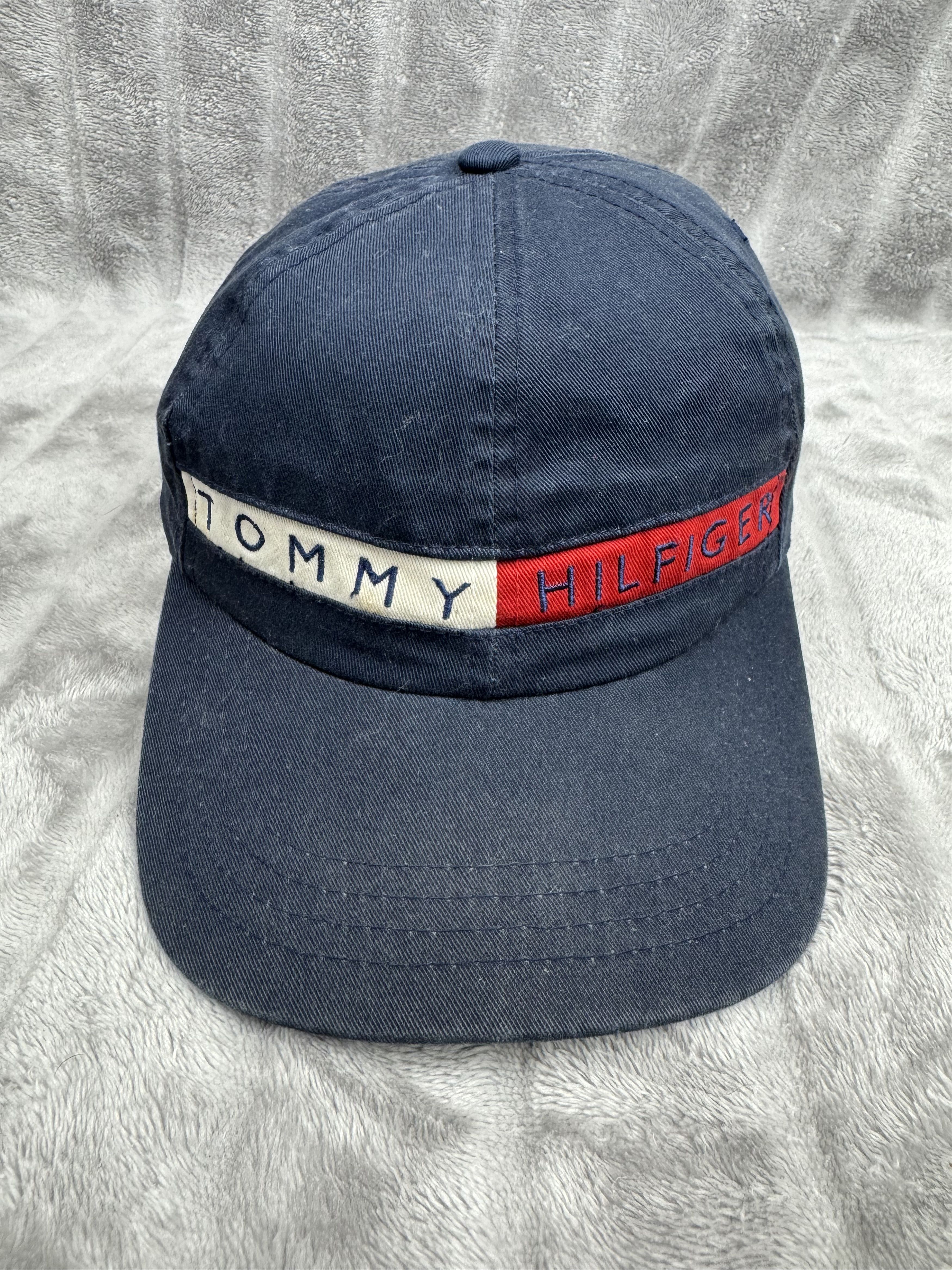 Tommy Hilfiger Vtg Tommy Hilfiger Baseball Dad Hat Cap Spellout Logo Size ONE SIZE - 2 Thumbnail