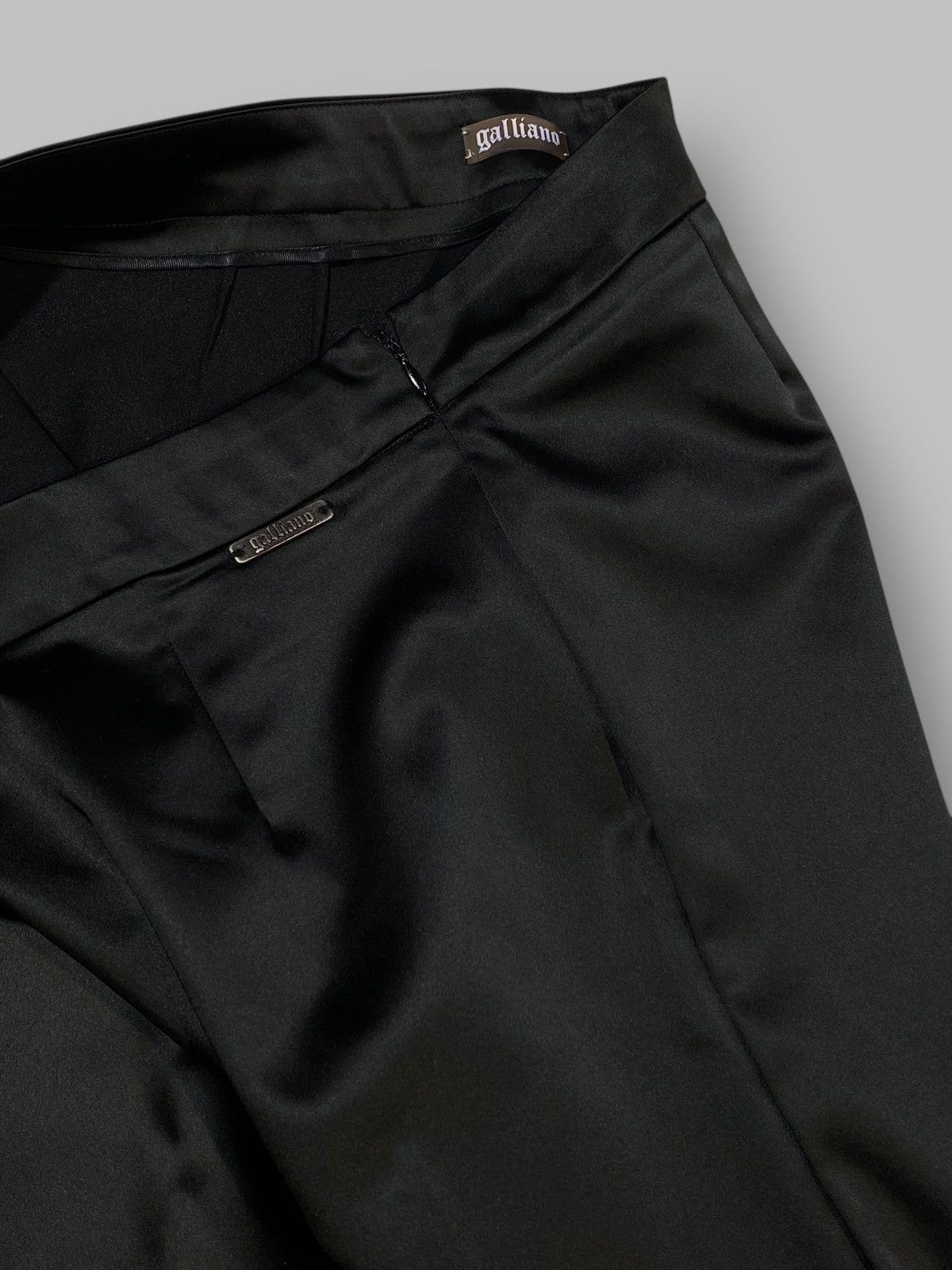 John Galliano Galliano Black Acetate Nylon Slim Pants Size 30" / US 8 / IT 44 - 5 Thumbnail