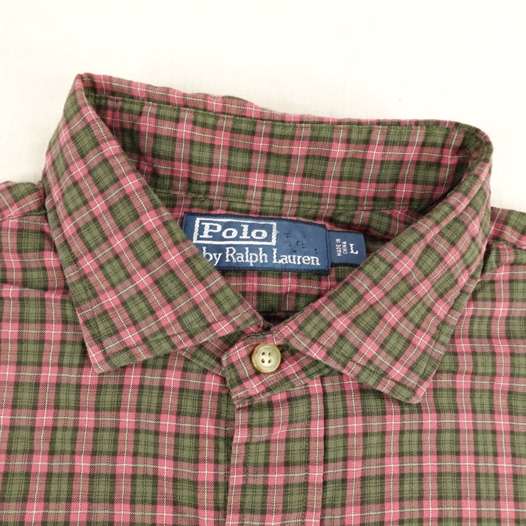 Polo Ralph Lauren Polo Ralph Lauren Shirt Mens Large Green Red Tartan Plaid Check Button Up Twill Size US L / EU 52-54 / 3 - 2 Thumbnail