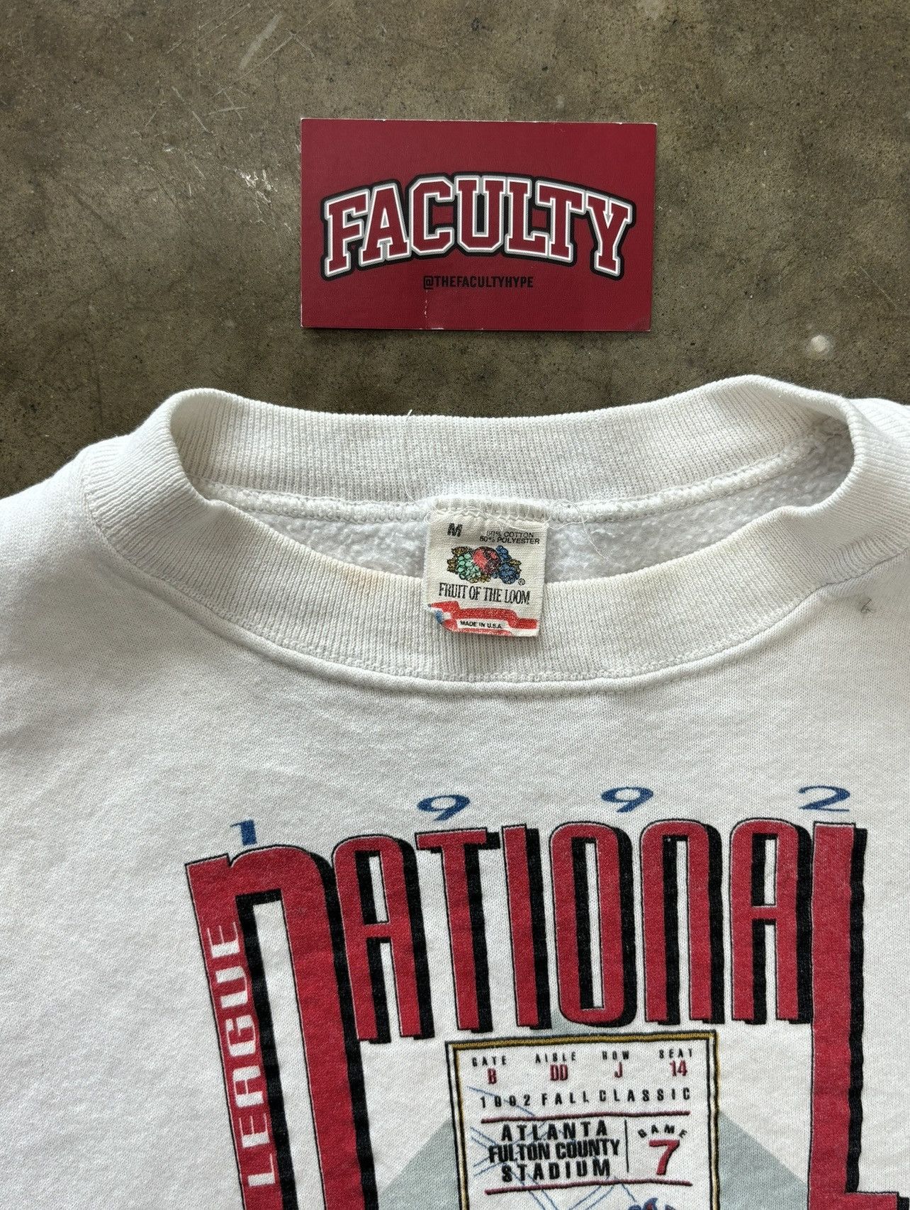 Vintage Vintage 92 National League Braves Champs Back to Back Crew M Size US M / EU 48-50 / 2 - 3 Thumbnail