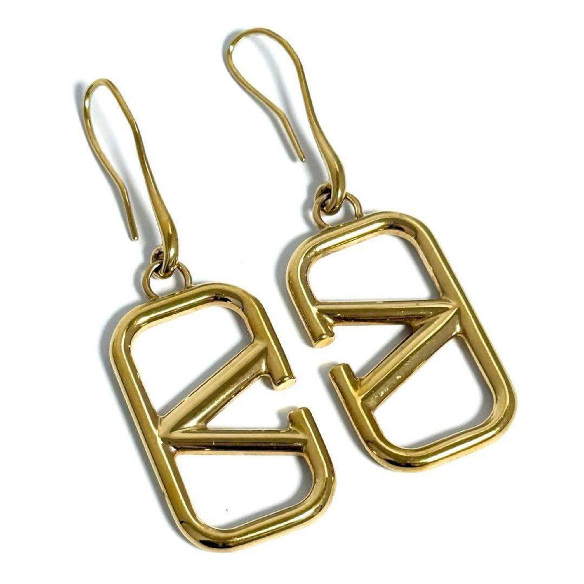 Valentino Valentino Women's Hook Drop Earrings with V Logo Signature Size ONE SIZE - 1 Thumbnail