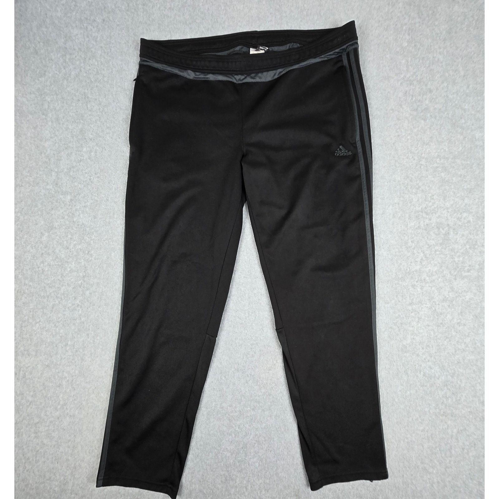 Adidas Adidas 2XL Black Track Pants Drawstring Zip Pockets & Ankles Size US 42 / EU 58 - 1 Thumbnail