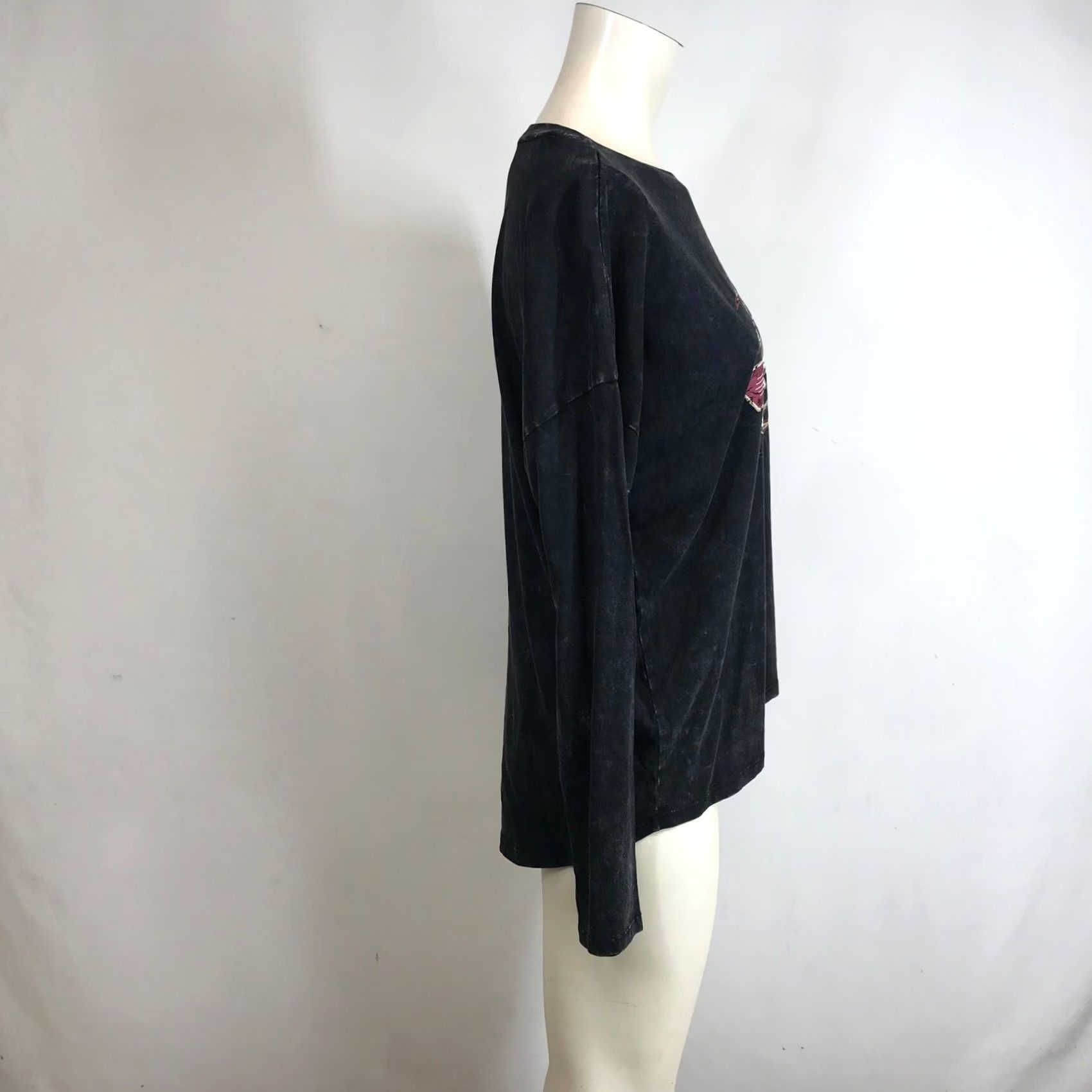 Denime Rock & Roll Denim Women Small Black Bronc Rider Graphic Long Sleeve Size S / US 4 / IT 40 - 4 Thumbnail