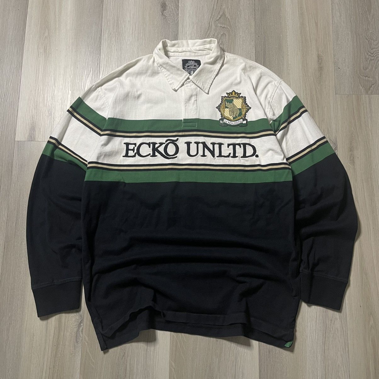 Ecko Unltd. Ecko UNLTD Double sided Y2K Rugby Polo long sleeve Size US XXL / EU 58 / 5 - 1 Thumbnail