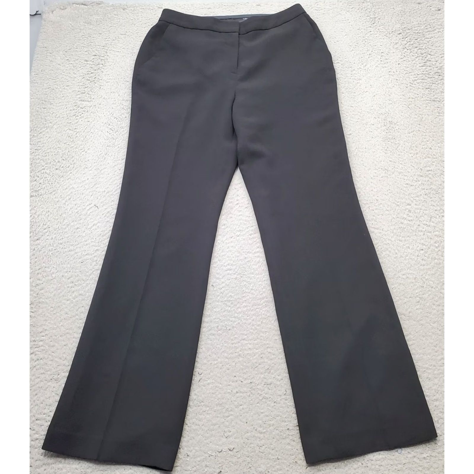 Calvin Klein Calvin Klein Dress Pants Womens Size 6 Black Flat Front Bootcut Formal Pants Size 28" / US 6 / IT 42 - 2 Thumbnail