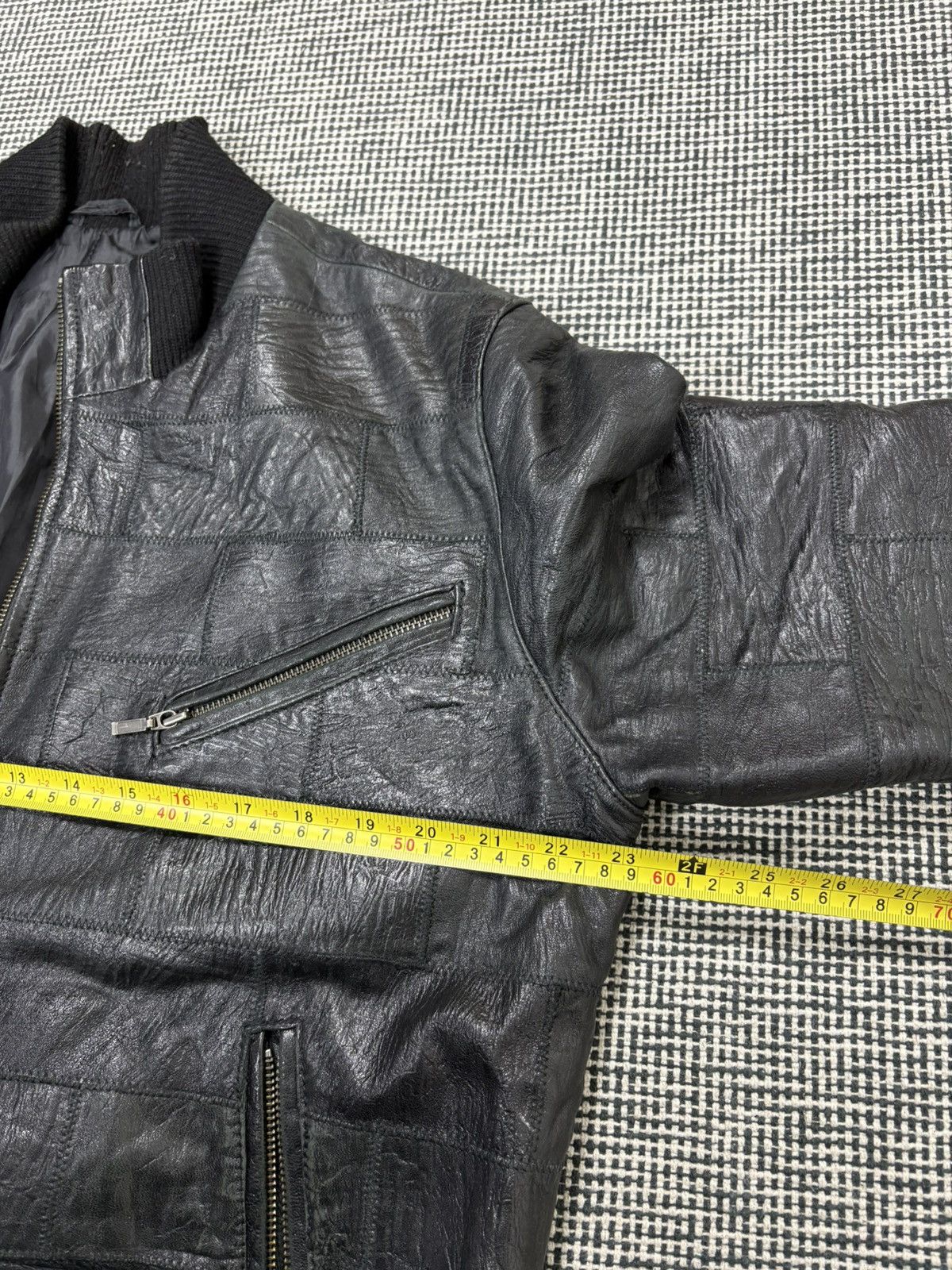 Other Patchwork avant garde leather bomber jacket vintage Size US M / EU 48-50 / 2 - 7 Thumbnail