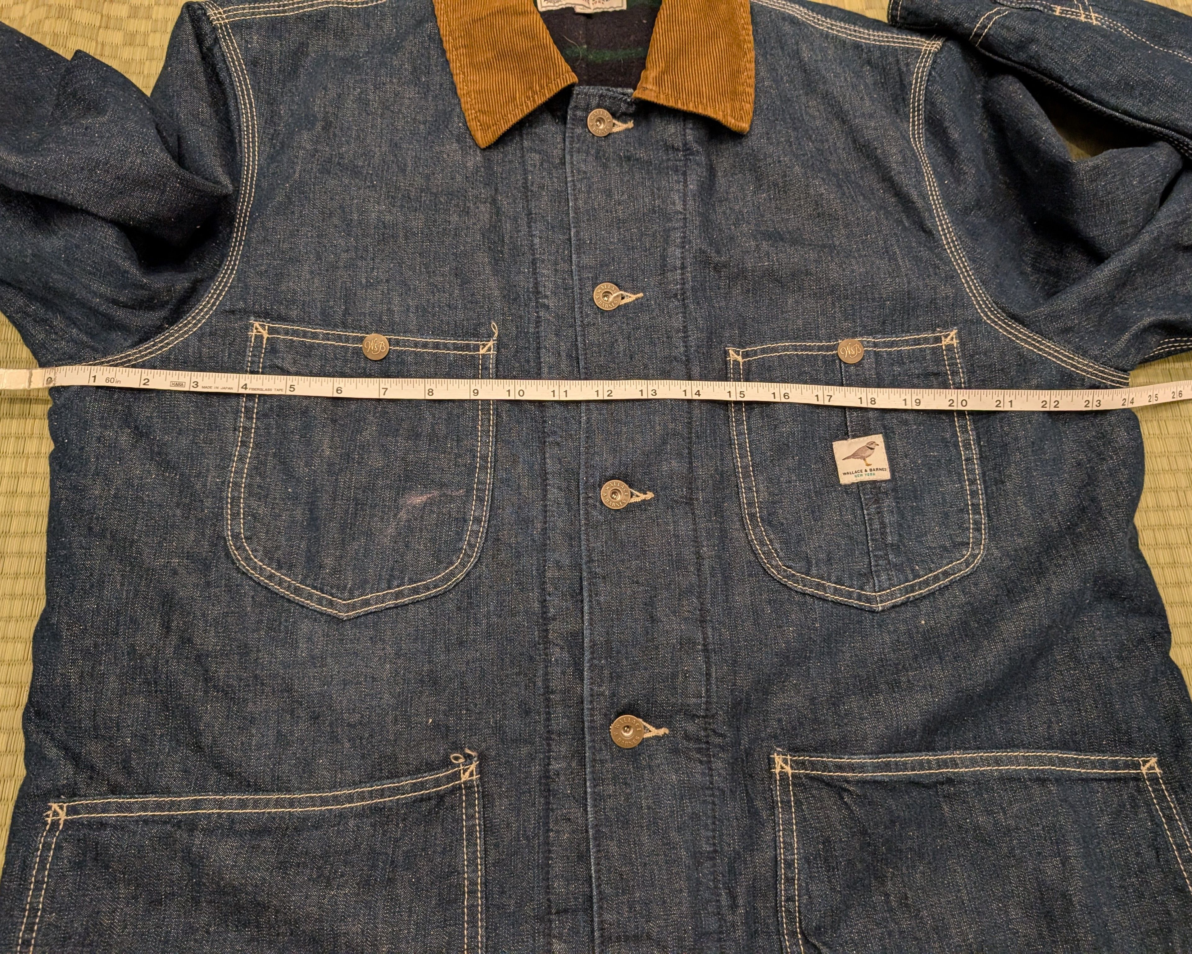 Wallace & Barnes Wallace & Barnes Wool Blanket Lined Denim Chore Coat Size US L / EU 52-54 / 3 - 6 Thumbnail
